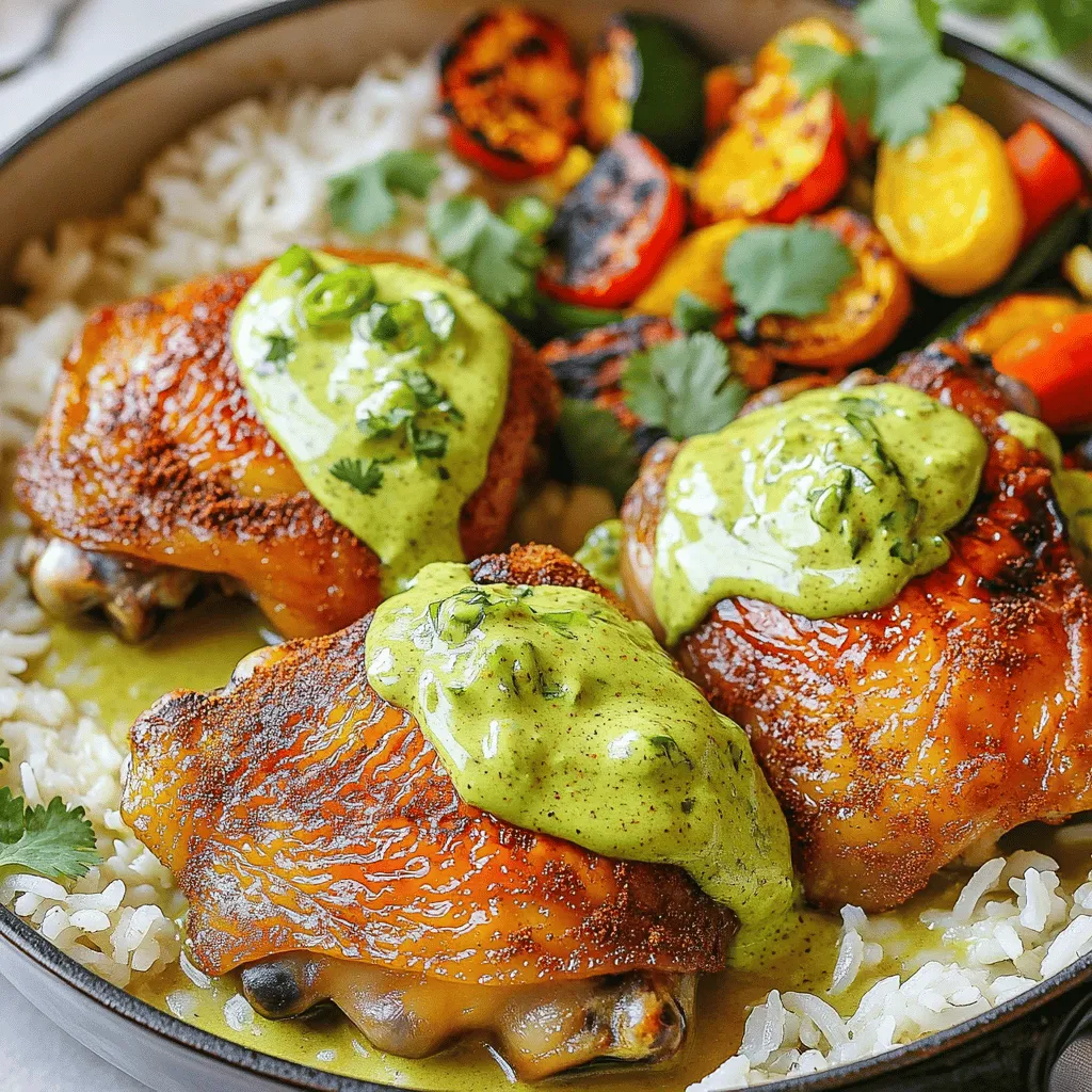 - 4 bone-in, skin-on chicken thighs - 1 tablespoon olive oil - Salt and pepper to taste - 2 cups chicken broth - 1 tablespoon cumin - 1 tablespoon paprika