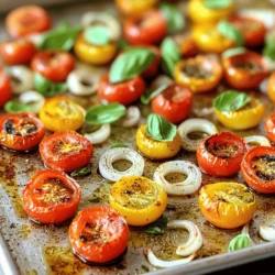 - Tomatoes: I prefer ripe Roma or heirloom tomatoes for their rich flavor. Choose firm, deep red tomatoes. Their sweetness shines when roasted. - Onion and garlic essentials: Use one medium onion and six unpeeled garlic cloves. They add depth and aroma. Roasting brings out their natural sweetness. - Olive oil and vinegar notes: Extra virgin olive oil is best for its fruity taste. A tablespoon of balsamic vinegar adds a hint of tang. - Seasoning details: For seasoning, you need salt, black pepper, dried oregano, and dried basil. A teaspoon of sugar is optional. It balances acidity and enhances sweetness. This combination of ingredients makes a flavorful sauce that truly delights. For the Full Recipe, check out the detailed instructions. First, set your oven to 400°F (200°C). This high heat helps to caramelize the tomatoes and onions. Preheating is key for the best flavor. In a large bowl, add 2 pounds of quartered tomatoes, 1 chopped onion, and 6 unpeeled garlic cloves. These fresh ingredients create a rich base for your sauce. Drizzle in 1/4 cup of extra virgin olive oil and 1 tablespoon of balsamic vinegar. Season with 1 teaspoon of salt, 1/2 teaspoon of black pepper, 1/2 teaspoon of dried oregano, and 1/2 teaspoon of dried basil. If you like a slightly sweeter taste, add 1 teaspoon of sugar. Mix everything well so the flavors blend. Spread the mixture evenly on a large baking sheet lined with parchment paper. Roast in the preheated oven for 30-35 minutes. Check until the tomatoes are caramelized and the onions are soft. This process brings out the natural sweetness and depth in each ingredient. After roasting, let the mixture cool for a few minutes. Squeeze the roasted garlic out of its skins and discard the skins. Transfer the roasted veggies to a blender. Blend until smooth or to your desired consistency. For a chunkier sauce, blend half and stir it back into the other half. This gives your sauce texture and richness. Adjust the seasoning if needed. You can now use this sauce on pasta, pizza, or store it for later. For the full recipe, check the details above. Roasting brings out a rich flavor in tomatoes. I suggest roasting for 30 to 35 minutes at 400°F. This time allows the tomatoes to caramelize nicely. Check for a soft texture and a slight browning. If you want a deeper flavor, leave them in a bit longer. Just watch closely to avoid burning. To reach your perfect sauce texture, blend the roasted mix. For a smooth sauce, blend it all. If you prefer some chunks, blend half and stir it back in. This method gives a nice balance. You can also use a food mill for a unique texture. Adjust seasonings after blending to suit your taste. Garnishing adds a final touch to your sauce. Drizzle extra virgin olive oil on top before serving. Fresh basil leaves give a burst of color and flavor. For extra richness, sprinkle freshly grated Parmesan cheese. Serve it over pasta, as a pizza base, or store it in jars for later. You can really impress guests with a simple garnish! {{image_2}} You can easily boost your roasted tomato sauce with extra veggies. Try adding bell peppers, zucchini, or carrots. Chop them up and toss them in with the tomatoes. This adds flavor and nutrients. You can even use veggies that are in season for the best taste. Roasting these veggies with the tomatoes enhances their natural sweetness. If you want to change the flavor, play with spices. Instead of just oregano and basil, try thyme or rosemary. A pinch of red pepper flakes gives it a nice kick. For a smoky taste, add smoked paprika. Each spice brings a new twist, making your sauce unique. You can adapt this sauce for different diets. If you are vegan, it is already perfect! If you avoid oil, use vegetable broth to roast the veggies. For a low-sodium version, cut back on salt. You can also make this sauce gluten-free by serving it over rice or gluten-free pasta. Each option allows you to enjoy this sauce your way. Feel free to explore these variations to make your homemade roasted tomato sauce truly your own. Check the Full Recipe for the basic version and start experimenting! After making your roasted tomato sauce, let it cool. Pour it into an airtight container. You can keep it in the fridge for up to one week. If you want to use it later, make sure to check the smell and look for any signs of spoilage before use. Want to save some for later? Freezing works great! Pour the sauce into freezer-safe bags or containers. Make sure to leave some space for expansion. Label each bag with the date. Your sauce will stay fresh for up to six months in the freezer. To use, just thaw it in the fridge overnight. If you’re feeling ambitious, you can jar your sauce. Use clean, sterilized jars for best results. Fill the jars with sauce, leaving about half an inch at the top. Seal the jars tightly and store them in a cool, dark place. This method can help your sauce last for a year if done right. Just remember to use it within a week once opened. For the full recipe, visit the recipe section above. To make homemade roasted tomato sauce, start with fresh tomatoes. I prefer using Roma or heirloom tomatoes. You will also need onion and garlic. Preheat your oven to 400°F (200°C). In a bowl, combine quartered tomatoes, chopped onion, and unpeeled garlic. Drizzle with extra virgin olive oil and balsamic vinegar. Season with salt, pepper, oregano, and basil. Toss everything together until coated. Spread the mixture on a baking sheet and roast for 30-35 minutes. The tomatoes should caramelize and the onion should soften. After roasting, let it cool, then blend until smooth. This is a great way to enjoy fresh flavors in your meals. For the full recipe, refer to the details above. Tomato sauce is rich in vitamins and minerals. It contains vitamin C, which boosts your immune system. It also has vitamin K, good for bone health. Tomatoes are high in lycopene, an antioxidant. Lycopene may lower the risk of heart disease. Additionally, tomato sauce can help with digestion due to its fiber content. Using fresh ingredients enhances these benefits, making your meals both tasty and healthy. Yes, you can use canned tomatoes in place of fresh ones. Canned tomatoes are convenient and still offer great flavor. Look for whole peeled or crushed tomatoes for the best results. If using canned, drain excess liquid to avoid a watery sauce. Canned tomatoes often have a longer shelf life, making them a handy option for quick meals. Homemade roasted tomato sauce can last in the fridge for about a week. Store it in an airtight container for best freshness. If you want to keep it longer, consider freezing it. Frozen sauce can last for up to six months. Just thaw it in the fridge before using. This allows you to enjoy your delicious sauce anytime! In this article, we explored how to make delicious roasted tomato sauce. We discussed key ingredients like tomatoes, onions, garlic, and essential oils. I shared step-by-step instructions, from preheating your oven to blending the sauce. We looked at tips to perfect roasting times and create the right consistency. I also offered ways to customize the sauce with extra veggies or spices. Homemade sauce is fresh, tasty, and easy to store. Now, you have everything you need to make your own! Enjoy the rich flavors of your creation.