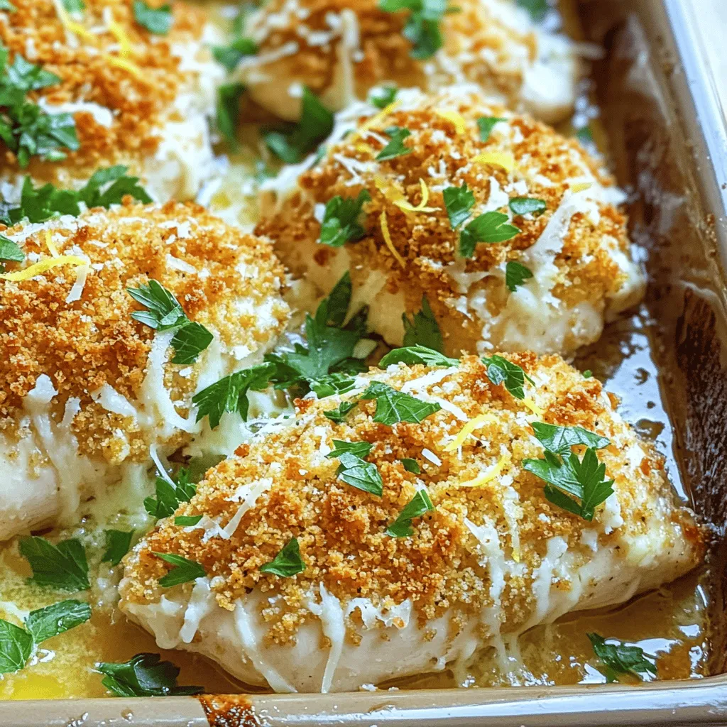 - 4 boneless, skinless chicken breasts - 1 cup Caesar dressing - 1/2 cup grated Parmesan cheese
