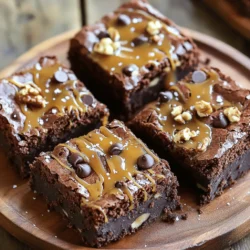 To make Knock You Naked Brownies, gather these simple ingredients: - 1 cup unsalted butter, melted - 2 cups granulated sugar - 4 large eggs - 1 teaspoon vanilla extract - 1 cup all-purpose flour - 1 cup unsweetened cocoa powder - 1 teaspoon baking powder - 1/2 teaspoon salt - 1 cup semi-sweet chocolate chips - 1 cup chopped walnuts or pecans (optional) - 1 cup caramel sauce These ingredients blend to create a rich, gooey brownie. The melted butter gives a lovely texture. Granulated sugar adds sweetness and helps with browning. Four eggs make the brownies moist and rich. Vanilla extract enhances the flavor. The dry ingredients are key. All-purpose flour provides structure, while cocoa powder adds that deep chocolate taste. Baking powder helps the brownies rise. Salt balances the sweetness and brings out flavors. For a delightful twist, you can add chocolate chips. They melt into pockets of gooey goodness. If you like nuts, walnuts or pecans add crunch. Finally, caramel sauce is what makes these brownies special. It adds a creamy, sweet layer that sets them apart. Check out the Full Recipe to see how to combine these ingredients for a dessert that will wow everyone. 1. Preheat your oven to 350°F (175°C). Grease a 9x13 inch baking pan or line it with parchment paper. This makes removal easy. 2. In a large bowl, combine 1 cup of melted butter and 2 cups of granulated sugar. Whisk until smooth and mixed well. 3. Add 4 large eggs one at a time. Mix well after each addition. Then stir in 1 teaspoon of vanilla extract. 4. In another bowl, sift together 1 cup of all-purpose flour, 1 cup of cocoa powder, 1 teaspoon of baking powder, and 1/2 teaspoon of salt. Gradually fold the dry mix into the wet mix. Stir until just combined. 1. Pour half of the brownie batter into the prepared pan. Smooth it out into an even layer. 2. Drizzle half of the caramel sauce over the batter. Use a knife or skewer to swirl it gently into the mix. This creates a beautiful marbled effect. 3. Pour the rest of the brownie batter on top. Smooth it out again. Finally, drizzle the remaining caramel sauce and swirl it gently for that extra touch. 1. Bake the brownies for 30-35 minutes. A toothpick inserted into the center should come out with a few moist crumbs. 2. Allow the brownies to cool in the pan for at least 20 minutes. Use the parchment paper to lift them out. Then cool completely on a wire rack before cutting into squares. Enjoy your Knock You Naked Brownies! Serve them warm with ice cream for a special treat. Check out the Full Recipe for more details! To make Knock You Naked Brownies, measuring your ingredients is key. Use a kitchen scale for accuracy. For the flour and cocoa powder, spoon them into the measuring cup, then level off with a knife. Too much flour can make your brownies dry. Checking for doneness is simple. Insert a toothpick into the center. If it comes out with a few moist crumbs, your brownies are ready. If there's wet batter, bake a little longer. For the best experience, serve your brownies warm. A scoop of vanilla ice cream on top elevates the dish. Drizzle extra caramel sauce over the ice cream. You can also sprinkle crushed nuts or a touch of sea salt for added flavor. This combination makes every bite special. Pair these brownies with fresh berries for a fruity contrast. You can also experiment with flavored ice creams, like chocolate or caramel. Each option adds a unique twist to this dessert. {{image_2}} You can mix up your Knock You Naked Brownies by changing a few key flavors. If you love nuts, try using different types. Here are some great options: - Chopped almonds - Pecans - Hazelnuts - Macadamia nuts Feel free to switch these in or out based on what you like. Each nut gives a different crunch and taste. If you want to change the caramel sauce, there are tasty alternatives. You can use: - Chocolate fudge sauce - Peanut butter sauce - Butterscotch sauce These choices add fun twists to the classic recipe. Each one enhances the flavor in a unique way. If you have dietary needs, you can still enjoy these brownies. For gluten-free brownies, you can swap all-purpose flour with gluten-free flour. This keeps the texture rich without gluten. For vegan-friendly options, make a few easy changes: - Use flax eggs instead of regular eggs. Mix 1 tablespoon of flaxseed meal with 2.5 tablespoons of water for each egg. - Replace butter with coconut oil or vegan butter. - Choose dairy-free chocolate chips. These adjustments let more people enjoy this amazing treat. You can still have rich, moist brownies without the usual ingredients. For the full recipe, check out the details above. To keep your Knock You Naked Brownies fresh, store them in an airtight container. Place a piece of wax paper between layers to avoid sticking. Refrigerate them if you plan to keep them for more than a few days. This helps maintain their moist texture. Enjoy them within a week for the best flavor. If you want to save some brownies for later, freezing is a great option. First, let the brownies cool completely. Then, cut them into squares. Wrap each square tightly in plastic wrap. Place them in a freezer-safe bag or container. Label it with the date. They can last up to three months in the freezer. When you’re ready to enjoy them, just thaw them in the fridge or at room temperature. You can even warm them in the microwave for a few seconds for that fresh-baked taste! Can I substitute ingredients for this recipe? Yes, you can make some swaps. Use margarine instead of butter if needed. You can also swap granulated sugar for brown sugar. This will add a hint of molasses flavor. If you want a gluten-free option, use a gluten-free flour blend. How can I make these brownies less sweet? To cut the sweetness, reduce the sugar by half a cup. You can also use dark cocoa powder for a richer taste. Adding a pinch of salt can help balance the flavor, too. What's the best way to reheat leftover brownies? Reheat leftover brownies in the oven. Set it to 350°F (175°C) and warm them for about 10 minutes. You can also use the microwave for a quick fix. Heat them in 10-second bursts until warm. Many fans rave about the rich flavor of these brownies. They love the gooey caramel that oozes out. Some readers suggest adding sea salt for a sweet and salty mix. Others enjoy using different nuts, like pecans or almonds, to change the crunch. A serving of these brownies has about 300 calories. Each brownie packs a punch with sugar and fat. Here’s a quick breakdown: - Calories: 300 - Total Fat: 15g - Carbohydrates: 40g - Protein: 3g - Fiber: 2g This recipe truly brings joy to your taste buds! Knock You Naked Brownies are easy and fun to make. We covered the key ingredients and steps clearly. You learned how to mix, layer, and bake for that gooey texture. We also discussed ways to adjust the recipe for different diets. These brownies are great for any occasion. With the right tips, they'll surely impress everyone. Experiment with flavors and find your perfect twist. Enjoy creating and sharing these delicious treats!