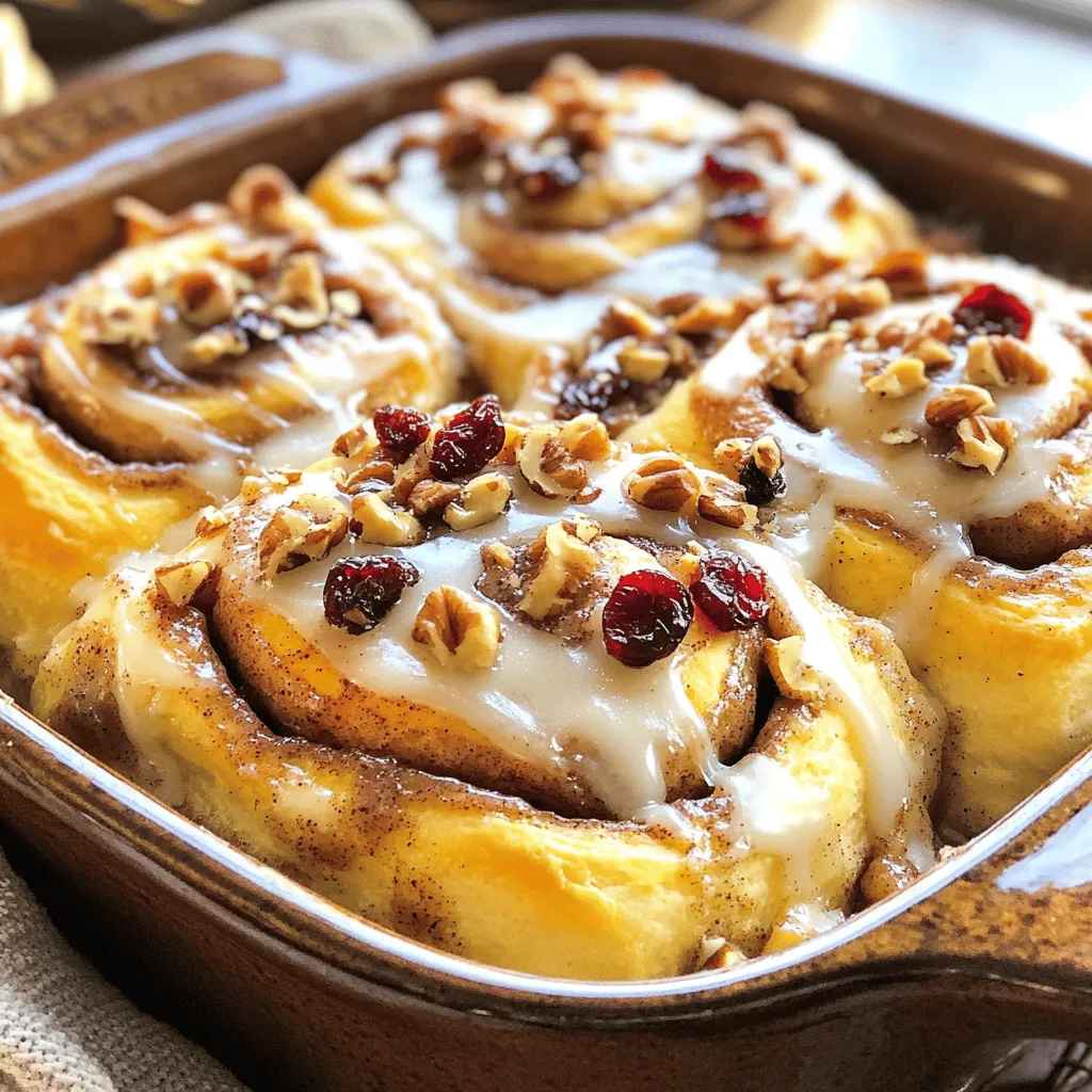 - 2 cans of refrigerated cinnamon rolls (with icing) - 4 large eggs - 1 cup milk Cinnamon roll casserole needs some key ingredients. First, get two cans of cinnamon rolls. These come with icing. You want the rolls to be soft and fluffy. Next, you need four large eggs. Eggs help bind everything together. They also add a rich taste. Don’t forget one cup of milk. It gives the casserole a creamy texture. - 1 teaspoon vanilla extract - 1 teaspoon ground cinnamon - 1/4 teaspoon nutmeg To make your casserole special, add some flavor enhancers. Start with one teaspoon of vanilla extract. This adds a sweet aroma. Next, use one teaspoon of ground cinnamon. It boosts that warm, spicy flavor. Finally, a pinch (1/4 teaspoon) of nutmeg gives depth. These flavors blend well and make each bite delightful. - 1/2 cup chopped walnuts or pecans - 1/2 cup raisins or dried cranberries For extra texture, consider optional add-ins. You might use 1/2 cup of chopped walnuts or pecans. They add a nice crunch. Alternatively, 1/2 cup of raisins or dried cranberries offers sweetness. These add-ins are fun ways to customize your dish. Feel free to mix and match based on your taste. For the full recipe, check out the detailed instructions to create this breakfast delight! - Preheat the oven to 350°F (175°C). - Grease the baking dish. Start by warming your oven. This ensures the casserole cooks evenly. Next, take your baking dish and grease it well. Use cooking spray or butter to prevent sticking. A 9x13 inch dish works best for this recipe. - Cut cinnamon rolls into quarters and place in the baking dish. - Whisk together eggs, milk, and spices. Open the cans of cinnamon rolls and cut each one into quarters. Place these pieces into the greased dish, spreading them out evenly. This helps every piece get that lovely flavor. In a large bowl, whisk together eggs, milk, and spices. Mix well until it’s all combined. This adds richness to our casserole. - Pour egg mixture over cinnamon rolls. - Sprinkle with optional ingredients. - Bake for 25-30 minutes until golden brown. Pour the egg mixture over the cinnamon roll pieces. Make sure each piece gets good coverage. If you'd like, now is the time to add any optional nuts or dried fruits for extra flavor. Bake in your preheated oven for 25-30 minutes. Look for a golden brown color and a puffed-up texture. Once done, remove it from the oven and drizzle the icing from the cinnamon roll package over the top while it’s warm. This will melt into the casserole, making it even more delicious. Enjoy your cinnamon roll casserole! For the full recipe, check the detailed instructions. To get the best texture, cut the cinnamon rolls into even quarters. This helps them cook well. If some pieces are too big, they may not bake evenly. Next, mix the eggs thoroughly with the bread pieces. This ensures each bite is soft and fluffy. You want the mixture to soak into every piece. To make your casserole pop, try adding extra spices. A pinch of nutmeg can add warmth. You can also use a dash of allspice or cardamom for a new twist. When drizzling the icing, do it while the casserole is warm. This allows the icing to melt slightly, adding sweetness to each bite. Pair your cinnamon roll casserole with a hot cup of coffee or tea. The warm drinks balance the sweetness of the dish. For a nice touch, garnish with fresh fruit or a sprinkle of powdered sugar. This adds color and makes your plate look beautiful. For the full recipe, check the details above. {{image_2}} Cinnamon roll casserole has many fun twists. Let’s explore some tasty variations. You can change up the flavor easily. For a fall treat, try pumpkin spice cinnamon roll casserole. Just add pumpkin puree and pumpkin spice to the egg mixture. It brings a cozy vibe to breakfast. Another great option is chocolate chip cinnamon roll casserole. Just mix in a cup of chocolate chips with the cinnamon roll pieces. It adds a sweet and gooey surprise everyone will love. If you need gluten-free options, use gluten-free cinnamon rolls. They work just as well in this recipe. Your family won’t even know the difference! For a dairy-free version, swap regular milk for almond or oat milk. This way, everyone can enjoy a slice without worry. Toppings can take your casserole to the next level. Instead of the icing, try a drizzle of cream cheese frosting. It adds a rich and creamy finish. Fresh fruit like berries or banana slices make great toppings too. Whipped cream is also a hit. These toppings can make breakfast feel special and festive. To keep your cinnamon roll casserole fresh, you should store it in the fridge. Allow it to cool down first. Then, cover it tightly with plastic wrap or foil. You can also place it in an airtight container. This will help keep moisture in and prevent it from drying out. When you want to enjoy your leftovers, reheating is easy. Preheat your oven to 350°F (175°C). Place the casserole in the oven for about 10-15 minutes. This will heat it evenly and keep it soft. If you're in a hurry, use the microwave. Heat individual portions in short bursts, about 30 seconds at a time. Check often to avoid overheating. If you want to save some for later, freezing is a great choice. To freeze the casserole, let it cool completely. Cut it into portions to make it easier to reheat. Wrap each piece tightly in plastic wrap, then place them in a freezer bag. Label the bag with the date. This helps you know how long it's been in the freezer. When you're ready to eat it, take a piece out of the freezer. Let it thaw in the fridge overnight. To reheat from frozen, preheat your oven to 350°F (175°C). Bake for about 25-30 minutes until it’s hot all the way through. You can also microwave it, but it might not be as fluffy. For the full recipe, check the earlier section. Enjoy your delicious cinnamon roll casserole! Yes, you can prep this dish in advance. To do this, follow these steps: - Cut the cinnamon rolls and place them in the baking dish. - Whisk the egg mixture and pour it over the rolls. - Cover the dish and refrigerate overnight. - Bake it in the morning without thawing. This saves time and gives you a warm breakfast. To check if your casserole is ready, look for these signs: - The top should be golden brown. - The casserole will puff up during baking. - A toothpick should come out clean when inserted in the center. Absolutely! Homemade cinnamon rolls can add a special touch. Just make sure to: - Cut them into quarters, just like store-bought ones. - Use the same egg mixture and baking time. They may taste even better fresh from your oven. You can pair this casserole with many tasty sides. Here are a few ideas: - Fresh fruit like berries or bananas. - A side of crispy bacon or sausage links. - Hot coffee or a warm cup of tea to drink. These options will make your breakfast even more delightful. Enjoy! This blog post shared a simple way to make cinnamon roll casserole. You learned about essential ingredients, tips for the best texture, and fun variations. With easy steps, you can create a warm dish bursting with flavor. Remember to experiment with spices and toppings to suit your taste. Whether for breakfast or dessert, this casserole shines. Enjoy it fresh, and feel free to store leftovers for later. Now, it’s time to gather your ingredients and start baking!