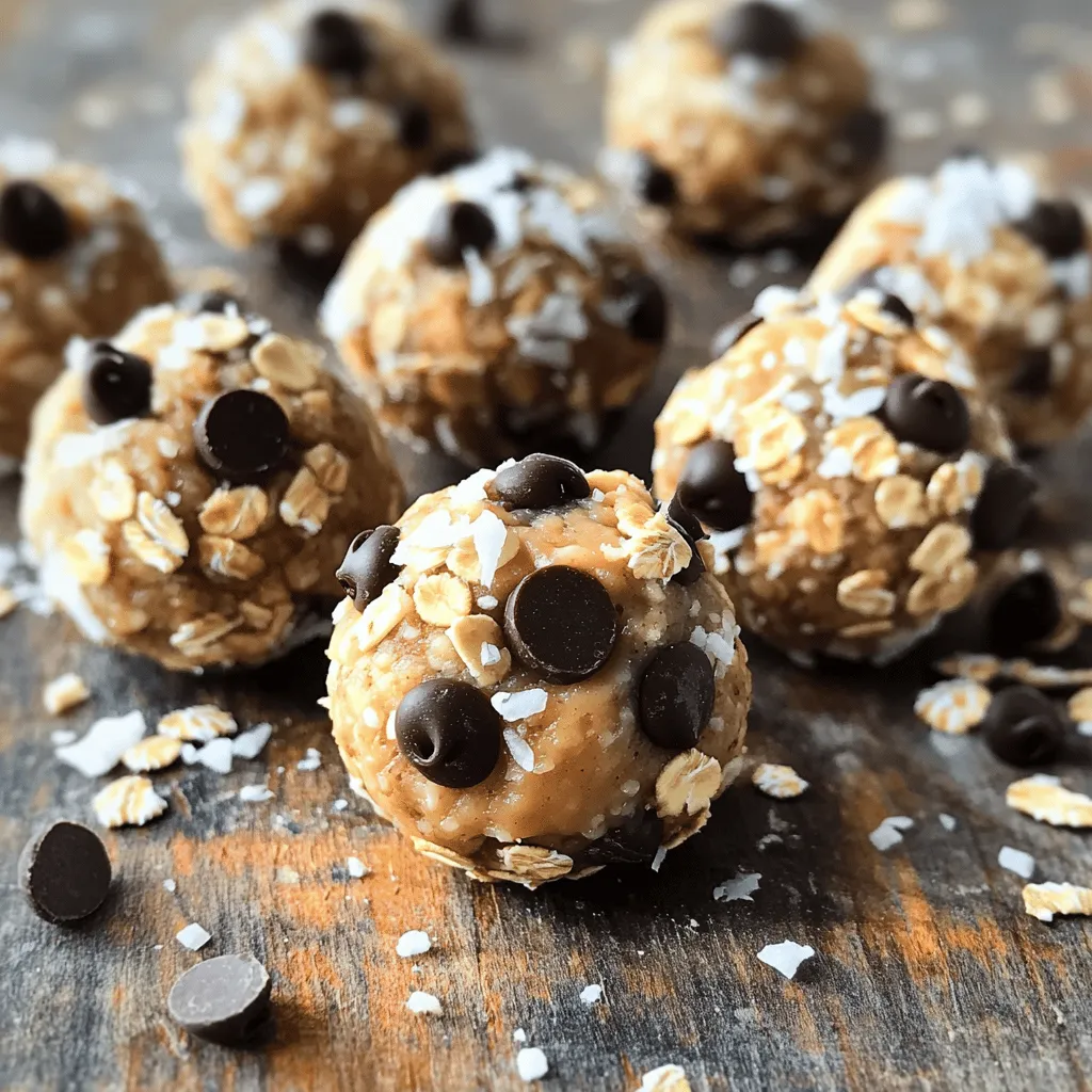 - 1 cup rolled oats - 1/2 cup peanut butter (smooth or chunky) - 1/3 cup honey or maple syrup - 1/4 cup chocolate chips (dark or semi-sweet) - 1/4 cup ground flaxseed (optional) - 1/2 teaspoon vanilla extract - A pinch of sea salt - 1/3 cup shredded coconut (optional) These ingredients come together to create a tasty snack. Each one plays a key role in flavor and texture. Rolled oats give the energy balls a hearty base. Peanut butter adds creaminess and protein. Honey or maple syrup brings sweetness and binds the mix. Chocolate chips add a fun touch, making these energy balls feel like a treat. Ground flaxseed boosts nutrition, giving extra fiber. Vanilla extract rounds out the flavor, while a pinch of sea salt enhances all the tastes. Shredded coconut adds a tropical vibe, but it’s not a must. You can leave it out if you prefer. This simple list makes it easy to whip up a batch. It’s a healthy snack that fuels your day. When you try the full recipe, you’ll see how easy it is to make these energy balls. They are perfect for busy days, workouts, or anytime you need a quick bite. - First, mix the dry ingredients. In a large bowl, combine 1 cup of rolled oats, 1/4 cup of ground flaxseed, and a pinch of sea salt. This mix gives a great base for our energy balls. - Next, heat the peanut butter and honey. In a microwave-safe bowl, warm 1/2 cup of peanut butter and 1/3 cup of honey for 20-30 seconds. This makes it easier to mix. - Now, combine all ingredients. Pour the warm peanut butter and honey into the dry mix. Add 1/2 teaspoon of vanilla extract and 1/4 cup of chocolate chips. If you want, toss in 1/3 cup of shredded coconut. Stir until well mixed. The mixture should be sticky. - It’s time to form the energy balls. Using your hands, roll the mixture into small balls, about the size of a tablespoon. - For best practices with uniform size, use a cookie scoop. This helps make each ball the same size, so they look nice and cook evenly. - Refrigeration is key for texture. Place the formed energy balls on a baking sheet lined with parchment paper. Refrigerate for at least 30 minutes. This helps them firm up and hold their shape. - For portion sizes, aim for 1-2 energy balls per snack. This keeps your intake balanced. - Pair these with drinks like water, milk, or smoothies. They also work well with fruits or yogurt. - These energy balls are perfect for many occasions. Enjoy them as a quick snack at work or serve them at a party. They please both kids and adults. For the full recipe, refer to the Peanut Butter Oatmeal Energy Balls section. - Overmixing or undermixing the ingredients: It is crucial to mix just until combined. If you overmix, the texture can turn gummy. If you undermix, the balls may not hold together. Aim for a sticky, cohesive mixture. - Not refrigerating long enough: Refrigeration is key to firming up the energy balls. If you skip this step, they may fall apart. Aim for at least 30 minutes in the fridge for best results. - Adding spices (cinnamon, cocoa powder): A dash of cinnamon adds warmth. Cocoa powder can give a nice chocolate flavor without extra sugar. Experiment with these spices to find your perfect taste. - Alternative sweeteners: Honey is great, but you can also use maple syrup or agave. Each sweetener gives a unique flavor, so feel free to switch it up and find what you love. - Best mixing bowls and utensils: Use a large mixing bowl for combining the ingredients. A sturdy spatula or wooden spoon works best for mixing. Avoid metal bowls, as they can react with some ingredients. - Recommended storage containers: Airtight containers are your best friend. They keep the energy balls fresh longer. Glass containers or durable plastic ones work well. If you plan to freeze them, use ziplock bags to save space. For the complete recipe, check out the [Full Recipe]. {{image_2}} You can easily change the flavor of your peanut butter oatmeal energy balls. Try adding chocolate chips in different ways. Use dark chocolate for a rich taste or go for white chocolate for something sweeter. You can also swap peanut butter for other nut butters like almond or cashew. Each nut butter gives the balls a unique taste and texture. For those needing gluten-free options, use certified gluten-free oats. This simple switch makes the energy balls safe for gluten-sensitive eaters. If you are vegan, replace honey with maple syrup or agave nectar. Both options work well and keep the balls sweet and tasty. Seasonal ingredients can bring new life to your energy balls. Dried fruits, like cranberries or raisins, add a chewiness that contrasts nicely with the oats. You can also add spices that match the season, like pumpkin spice in fall. This gives your energy balls a warm flavor that many people love. Mixing these variations can keep your energy balls fresh and exciting. Each tweak opens up new flavors and makes snack time fun! For the full recipe, check the earlier section. Store your Peanut Butter Oatmeal Energy Balls in airtight containers. This keeps them fresh and tasty. They can last in the fridge for up to one week. Make sure the lid is on tight to prevent them from drying out. Freezing is a great way to save energy balls. Place them in a single layer on a baking sheet first. This helps them freeze without sticking together. Once they are solid, transfer them to a ziplock bag or a freezer-safe container. When you want to eat them, take out what you need. Let them thaw in the fridge for a few hours, or at room temperature for about 30 minutes. Check for signs that your energy balls may be bad. If they smell off or have a strange color, toss them. Also, if they feel dry or hard, it’s best to discard them. Keep an eye on the date you made them. Generally, they are best if eaten within a week when stored in the fridge. For frozen energy balls, use them within three months for the best taste. Peanut Butter Oatmeal Energy Balls can last about one week in the fridge. Store them in an airtight container to keep them fresh. If you want to keep them longer, you can freeze them. They will last for up to three months in the freezer. Just thaw them in the fridge when you're ready to eat. Yes, you can make these energy balls nut-free. Use sunflower seed butter or soy nut butter instead of peanut butter. Both options will give you a similar taste and texture. Just ensure that your chosen substitute is safe for anyone with nut allergies. You can use any nut butter or seed butter as a substitute for peanut butter. Almond butter, cashew butter, or sunflower seed butter work well. Each option brings its own unique flavor. Choose the one that fits your taste and dietary needs. Absolutely! These energy balls are great for kids. They are easy to make and packed with energy. The ingredients are simple and healthy. Kids love the sweet taste and chewy texture. They make a perfect after-school snack. Yes, you can skip the honey. Instead, use maple syrup or agave syrup for sweetness. You can also use mashed bananas or applesauce. These options will keep the energy balls moist and delicious without honey. To make these energy balls less sweet, reduce the amount of honey or maple syrup. You can cut it down to 1/4 cup or even less. Adding more oats or flaxseed can help balance the flavors without losing texture. These energy balls are simple to make and tasty. You learned about key ingredients like oats and honey. I shared step-by-step instructions, tips to avoid mistakes, and ideas for fun twists. These snacks are great for any occasion and easy to store. Consider using different flavors and dietary options to suit your needs. Enjoy experimenting, serving, and sharing these delicious energy balls with friends or family!