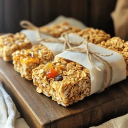 - 2 cups rolled oats - 1/2 cup almond butter (or peanut butter) These main ingredients form the base of your granola bars. Rolled oats give texture and nutrition. Almond butter adds creaminess and healthy fats. You can use peanut butter if you prefer that taste. - 1/2 cup maple syrup - 1/2 tsp vanilla extract Maple syrup is the star here. It sweetens and gives a warm flavor. The vanilla extract enhances the taste, making each bite delightful. - 1/2 cup chopped nuts (such as walnuts or pecans) - 1/2 cup dried fruits (such as cranberries or apricots) - 1/4 cup seeds (such as pumpkin or sunflower seeds) - 1/2 tsp cinnamon - 1/4 tsp salt Add-ins create variety in your bars. Nuts add crunch. Dried fruits provide sweetness. Seeds contribute healthy nutrients. Cinnamon gives warmth, and salt enhances all the flavors. For the full recipe, you can check the section above. First, preheat your oven to 350°F (175°C). Next, take an 8x8-inch baking dish and line it with parchment paper. Make sure to leave some paper hanging over the edges. This will help you lift the bars out later. In a large bowl, combine the following dry ingredients: - 2 cups rolled oats - 1/2 cup chopped nuts (like walnuts or pecans) - 1/2 cup dried fruits (such as cranberries or apricots) - 1/4 cup seeds (like pumpkin or sunflower seeds) - 1/2 tsp cinnamon - 1/4 tsp salt Mix these well until they look even. This step adds great flavor and texture to your bars. In a separate bowl, warm 1/2 cup almond butter and 1/2 cup maple syrup together in the microwave for about 30 seconds. Stir until smooth. Add in 1/2 tsp of vanilla extract. This mixture will bind the dry ingredients together and add sweetness. Now, pour the warm almond butter and maple mixture over the dry ingredients. Stir until everything is well coated. Then, press the mixture firmly into the lined baking dish. Make sure it is packed tightly and evenly. Bake in your preheated oven for about 20-25 minutes. You want the edges to turn golden brown. After baking, let it cool for about 10 minutes in the pan. Use the parchment paper to lift the granola out onto a cutting board. Allow it to cool completely before cutting it into bars. You can find the full recipe for more details on ingredients and methods. To get the best texture in your granola bars, you must pack the mixture tightly. If you do not pack it well, the bars may crumble when you cut them. Use a spatula or your hands to press the mixture down firmly into the baking dish. This helps the bars stick together and hold their shape. To keep your granola bars fresh, store them in an airtight container. This prevents them from drying out or becoming stale. You can also wrap each bar in parchment paper for easy grab-and-go snacks. If you want to keep them longer, you can freeze them. Just make sure to seal them well to avoid freezer burn. Maple syrup is a great natural sweetener. It contains antioxidants that help fight free radicals in the body. It has less sugar than white sugar, which is a plus. Maple syrup also provides minerals like zinc and manganese, which are good for your health. Using it in your granola bars adds flavor and nutrition. For the full recipe, check here: [Full Recipe]. {{image_2}} If you want a nut-free snack, use sunflower butter. This swap keeps the bars creamy and tasty. Sunflower butter packs a punch of flavor, and it’s safe for those with nut allergies. Just measure out the same amount as you would for nut butter. Your bars will still be packed with goodness. To make these bars vegan, replace honey with more maple syrup. This change keeps the sweetness while ensuring the recipe stays plant-based. Maple syrup adds a rich flavor that complements the oats perfectly. You won’t miss the honey at all. Feel free to add spices like nutmeg or pumpkin spice for a seasonal twist. These spices bring warmth to your bars, especially in the fall. Just a pinch can transform the flavor. Experiment with different combinations and find your favorite mix. For the full recipe, check out the detailed steps. To keep your maple syrup granola bars fresh, store them in an airtight container. This helps prevent moisture from getting in. You can use any container that seals tightly. I like glass jars or plastic containers. Both options work great. Make sure to separate layers with parchment paper. This will stop them from sticking together. If you want to save some for later, freezing is a good choice. Wrap each bar in plastic wrap or parchment paper. Then, place them in a freezer-safe bag or container. Label the bag with the date, so you remember when you made them. Granola bars can stay frozen for up to three months. When ready to eat, just thaw them in the fridge overnight. At room temperature, these granola bars stay fresh for about one week. After that, they may lose their crunch. If you want them to last longer, store them in the fridge. This keeps them fresh for up to two weeks. If you find that you have some left after a week, don’t worry; they still taste good! Just make sure to check for any signs of spoilage. Enjoy your tasty snack! Yes, you can use other sweeteners. Honey works well and adds a floral taste. Agave syrup is another option, but it has a milder flavor. If you like a stronger taste, try brown sugar. Each sweetener changes the flavor a bit. Just remember that liquid sweeteners may need a slight adjustment in the recipe. To make fewer bars, simply divide the ingredients. For example, use half of each ingredient. This is an easy way to scale down. If you want to keep it simple, stick to the same ratios. Use an 8x8-inch pan for the full recipe. For fewer bars, a smaller pan works great too. A 6x6-inch pan is a good choice for half the recipe. You can easily boost the flavor of your bars. Add spices like nutmeg or ginger for warmth. Vanilla extract enhances sweetness and aroma. Try mixing in chocolate chips or coconut flakes for a twist. You can also use different nuts or seeds. Dried fruits like apricots or raisins add a nice chewiness. The fun is in experimenting! You learned how to make tasty maple syrup granola bars with easy steps. We discussed the key ingredients, step-by-step instructions, and tips for perfect texture. You now know how to store them and even customize your bars. Maple syrup isn't just sweet; it also brings health benefits. Try these bars for a nutritious snack! Enjoy creating your own variations and make them fit your taste. They'll satisfy you and anyone who tries them.