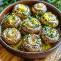 - 500g fresh button mushrooms - 4 tablespoons unsalted butter - 6 cloves garlic, minced - 1 tablespoon fresh thyme leaves - 1 tablespoon soy sauce - Salt and pepper to taste - 2 tablespoons fresh parsley, chopped - Zest of 1 lemon The main ingredients set the stage for flavor. Fresh button mushrooms give a nice texture. The unsalted butter provides a rich base for the garlic. Minced garlic adds that strong, beautiful aroma. For flavor enhancers, fresh thyme leaves bring a lovely earthiness. Soy sauce adds a savory depth, while salt and pepper balance the taste. Garnishing with fresh parsley brightens the dish. The lemon zest gives a pop of freshness, making every bite exciting. If you want to see the full recipe, check out Garlic Butter Mushrooms Delight. - Clean and halve the mushrooms. - Mince the garlic. Cleaning mushrooms is easy. Just rinse them under cold water. Pat them dry with a towel. Then, slice them in half. This helps them cook evenly. Mincing garlic is simple, too. Peel the cloves first. Then, chop them finely. The more you mince, the stronger the flavor. - Melt butter and sauté garlic. - Add mushrooms and seasonings. - Cook until golden brown and tender. Start by melting the butter in a large skillet. Use medium heat. Wait until it foams but does not brown. Then, add the minced garlic. Sauté for about one minute. The smell will be amazing. Just be careful not to burn it. Next, toss in the halved mushrooms. Add thyme, soy sauce, salt, and pepper. Stir well to coat the mushrooms in that rich garlic butter. Let them cook for about 8 to 10 minutes. Stir occasionally. You want them golden brown and tender. - Stir in lemon zest. - Transfer to serving dish and garnish. Once the mushrooms are cooked, take the skillet off the heat. Add the lemon zest now. This gives a bright finish. Finally, transfer the mushrooms to a serving dish. Sprinkle chopped parsley on top for a pop of color. Enjoy your garlic butter mushrooms! You can find the full recipe above for all the details. To sauté mushrooms well, use a large skillet. This lets the mushrooms cook evenly. Heat the pan before adding oil or butter. This helps create a nice brown color. When adding garlic, keep the heat low. Garlic burns fast, so pay close attention. Stir it often to avoid scorching. Fresh herbs bring more taste than dried ones. They give a bright flavor that makes the dish pop. You can try adding rosemary or basil for a twist. For extra spice, consider red pepper flakes or smoked paprika. These spices boost the dish's warmth and depth. Serving garlic butter mushrooms can be fun. Use a rustic bowl or wooden board for a cozy look. Drizzle some leftover garlic butter on top. This adds shine and makes it look inviting. For color, sprinkle fresh parsley over the dish. It brightens the meal and adds a fresh touch. For the complete cooking process, check the Full Recipe. {{image_2}} You can make a vegan version of garlic butter mushrooms. Use olive oil instead of butter. Choose your favorite mushrooms. This version is just as tasty! If you need gluten-free options, replace soy sauce with tamari. Tamari gives a similar flavor without gluten. Want to add richness? Consider adding cream or cheese. A splash of heavy cream makes the dish smooth and creamy. If you like cheese, sprinkle some grated Parmesan on top. You can also mix in other vegetables or proteins. Spinach, bell peppers, or chicken work well. Each addition brings a unique taste. Using seasonal mushrooms brings diverse flavors to your dish. For example, try shiitake or oyster mushrooms in spring. Each type has its own special taste. You can also add seasonal herbs and spices. Fresh basil in summer or sage in fall can enhance the flavor. This keeps your dish fresh and exciting all year long. To store leftover garlic butter mushrooms, let them cool. Place them in an airtight container. Glass or plastic containers work well. Make sure to seal them tightly. This keeps them fresh longer. Yes, you can freeze garlic butter mushrooms. To freeze, first, let them cool completely. Then, transfer them to a freezer-safe bag. Remove as much air as you can. When you want to eat them, thaw them in the fridge overnight. Reheat in a skillet over low heat until warm. Garlic butter mushrooms last about 3 to 5 days in the fridge. Look for signs of spoilage. If they smell bad or look slimy, it’s best to throw them out. Trust your senses; they guide you well. Enjoy your garlic butter mushrooms fresh for the best taste! How long do garlic butter mushrooms last in the fridge? Garlic butter mushrooms last about 3 days in the fridge. Store them in an airtight container to keep them fresh. Can I use dried mushrooms in this recipe? Yes, you can use dried mushrooms. Just soak them in warm water for about 30 minutes before cooking. This helps them regain their texture. What goes well with garlic butter mushrooms? Garlic butter mushrooms pair well with steak, chicken, or pasta. They also taste great on pizza or as a topping for bread. What is the best type of mushroom for this dish? Fresh button mushrooms are best for this recipe. They have a mild flavor and cook quickly. You can also use cremini mushrooms for a deeper taste. How do I make the garlic butter sauce richer? To make the sauce richer, add a splash of cream or a bit of cheese. This will enhance the flavor and make it more decadent. Are mushrooms healthy? Yes, mushrooms are healthy. They are low in calories and high in nutrients. They provide fiber, vitamins, and minerals. What are the nutritional benefits of garlic? Garlic has many benefits. It can boost your immune system and lower blood pressure. Garlic also has antioxidants that help fight disease. You learned about cooking garlic butter mushrooms, from ingredients to storage tips. Use fresh mushrooms, garlic, and herbs for the best flavor. Don't forget to play with variations and creative servings. This dish is fun to make and sure to impress. Remember, cooking is all about trying new things and enjoying your food. Now, get in the kitchen and enjoy this tasty recipe!