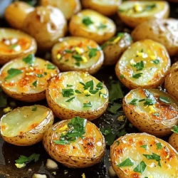 This Lemon Herb Roasted Potatoes recipe is simple and rewarding. You only need a few key ingredients to bring out the bright flavors of lemon and herbs. - 2 lbs baby potatoes, halved - 3 tablespoons olive oil - 1 tablespoon fresh lemon juice - Zest of 1 lemon - 2 teaspoons garlic powder - 1 teaspoon dried thyme - 1 teaspoon dried rosemary - Salt and pepper to taste - Fresh parsley for garnish Using baby potatoes gives this dish a creamy texture. They roast well and have a delightful bite. Olive oil helps the potatoes crisp up nicely. The fresh lemon juice and zest add a zesty kick that brightens the dish. Garlic powder, thyme, and rosemary round out the flavor profile, making every bite delicious. - Alternative herbs like oregano or basil - Additional seasoning options such as paprika or cayenne Feel free to swap herbs based on your taste. You can add a little heat with cayenne or a smoky flavor with paprika. Mixing up the herbs keeps this dish fresh and exciting! For the full recipe, check out the details above. 1. Preheat the oven. Set your oven to 425°F (220°C). This high heat helps the potatoes get crispy. 2. Prepare and season the potatoes. Take 2 lbs of baby potatoes and cut them in half. In a large bowl, mix the halved potatoes with 3 tablespoons of olive oil, 1 tablespoon of fresh lemon juice, and the zest of 1 lemon. Add 2 teaspoons of garlic powder, 1 teaspoon of dried thyme, 1 teaspoon of dried rosemary, and salt and pepper to taste. Toss everything together well. 1. Roasting the potatoes in the oven. Spread the seasoned potatoes on a baking sheet. Make sure they lie flat and have space. This helps them roast evenly. 2. Important cooking tips (flipping, timing). Roast the potatoes for about 25-30 minutes. Flip them halfway through. This will ensure they brown nicely on all sides. Use a fork to check if they are tender. 1. Garnishing tips and serving suggestions. Once the potatoes are done, take them out of the oven. Let them cool for a couple of minutes. Garnish with fresh parsley to add color and flavor. Serve them warm alongside your favorite main dish. For more details, check the Full Recipe. To achieve the perfect texture, choose small baby potatoes. They roast faster and become crispy. Cut them in half to help them cook evenly. Make sure to use enough olive oil. It prevents sticking and adds flavor. Avoid common mistakes like overcrowding the baking sheet. Space the potatoes apart to help them roast well. Also, remember to flip them halfway through cooking. This step ensures they brown evenly. You can enhance the flavor by adding cheese or veggies. Try mixing in some grated parmesan for extra richness. You can also toss in cherry tomatoes or bell peppers for more color and taste. Adjust seasoning to your taste. If you love garlic, add more garlic powder. For a bit of heat, sprinkle in some red pepper flakes. Always taste before serving to make sure it's just right. When plating the dish, arrange the potatoes in a circle or a pile. This makes them look appealing. Use a large white plate to highlight the golden-brown color. Garnish effectively with fresh parsley. Chop it finely and sprinkle it on top for a pop of color. You can also add lemon wedges on the side for a fresh touch. For the full recipe, refer to the earlier section. Enjoy your cooking! {{image_2}} You can switch things up by making lemon herb roasted sweet potatoes instead. Just swap the baby potatoes with sweet potatoes. Use the same herbs and lemon zest to keep the flavor bright. The sweet taste of the potatoes adds a nice twist. If you want a vegan version, use the same recipe. Just make sure the olive oil is pure. This dish is naturally vegan, so you’re all set! If you want to save time, try making these potatoes in an air fryer. Set the air fryer to 400°F (200°C). Cook for about 15-20 minutes, shaking the basket halfway. You’ll get crispy potatoes with less oil. You can also grill these potatoes. Parboil them for 10 minutes first. Then toss them in olive oil and seasonings. Grill them on medium heat for about 15 minutes, turning often. This gives them a smoky flavor that's hard to resist. You can change the herbs based on the season. In spring, add fresh dill or chives for a light taste. Summer is great for basil or oregano, which adds warmth. In fall, use sage or rosemary for a cozy feel. Winter calls for thyme or parsley for freshness. Mixing in seasonal flavors keeps your dish exciting and tasty. For the full recipe, check out the Lemon Herb Roasted Potatoes section. To keep your Lemon Herb Roasted Potatoes fresh, store them in an airtight container. Place them in the fridge right after they cool down. This helps them stay tasty. You can keep them for up to four days. If you want to store them longer, consider freezing. For freezing, use a freezer-safe bag or container. Make sure to remove as much air as you can. Label it with the date. These potatoes can last up to three months in the freezer. When you’re ready to eat them, thaw in the fridge overnight. You can reheat your potatoes in the microwave or the oven. The microwave is quick, but it may make the potatoes soft. To heat in the microwave, place them in a bowl and cover with a damp paper towel. Heat for one to two minutes or until hot. For the oven, preheat it to 375°F (190°C). Spread the potatoes on a baking sheet and heat for about 10-15 minutes. This method keeps them crispy and tasty. Whichever method you choose, check if they are warm all the way through. In the fridge, Lemon Herb Roasted Potatoes last about four days. If you notice any off smell or mold, it’s best to throw them out. This is a sign they have spoiled. Trust your senses. Enjoy your delicious dish while it’s fresh! For the full recipe, check out the earlier section. I recommend using baby potatoes for this recipe. They have a creamy texture and cook evenly. You can also use Yukon Gold or red potatoes. These types hold their shape well and get crispy on the outside. Yes, you can use pre-cooked potatoes. Just cut them in half and reduce the roasting time. Cook them until they are crispy, about 10-15 minutes. This will give you great flavor without overcooking. To keep it dairy-free, simply skip any cheese. The lemon juice and herbs provide plenty of flavor. You won't miss the dairy at all. Use olive oil as it is naturally dairy-free and adds a nice richness. These roasted potatoes pair well with many dishes. Try serving them with grilled chicken or fish. They also go great with a fresh salad. For a vegetarian option, serve them with roasted veggies or a hearty grain dish. Check out the Full Recipe for more ideas! This guide presented key points for making Lemon Herb Roasted Potatoes. We covered ingredients, both main and optional. The step-by-step instructions detailed preparation, cooking, and serving tips. Tips and tricks gave insight into flavor and presentation. Variations allowed for creativity while storing tips ensured leftovers stay fresh. Now you can cook delicious potatoes that impress anyone. Enjoy experimenting with flavors and methods. Happy cooking!