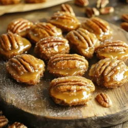 To make cinnamon sugar candied pecans, gather these simple ingredients: - 2 cups pecan halves - 1 cup granulated sugar - 1 teaspoon ground cinnamon - 1/4 teaspoon salt - 1/4 cup unsalted butter - 1/2 teaspoon vanilla extract - 1/4 cup water Choosing the right pecans matters. I recommend fresh, whole pecan halves. Look for ones that are plump and free from dark spots. This ensures a richer flavor. Fresh nuts have a nice crunch and a sweet taste that shines through. You can find these at local markets or specialty stores. Buy them raw or toasted, depending on your preference. If you have dietary restrictions, there are options. You can use coconut sugar instead of granulated sugar. It adds a nice caramel flavor. For a dairy-free option, swap out unsalted butter for coconut oil. This change keeps the texture similar and still makes them tasty. If you're looking to cut down on sugar, try using a sugar substitute that measures like sugar. Just make sure it’s safe for baking. To make cinnamon sugar candied pecans, start by gathering your ingredients. You need 2 cups of pecan halves, 1 cup of granulated sugar, 1 teaspoon of ground cinnamon, 1/4 teaspoon of salt, 1/4 cup of unsalted butter, 1/2 teaspoon of vanilla extract, and 1/4 cup of water. 1. Preheat your oven to 350°F (175°C). Line a baking sheet with parchment paper. 2. In a medium saucepan, mix the sugar, cinnamon, and salt well. 3. Add the butter, water, and vanilla to the pan. Heat over medium heat. Stir constantly until it starts to boil. 4. Once it boils, let it simmer for about 1-2 minutes without stirring. This will thicken the mixture. 5. Add the pecan halves to the pan. Stir until they are fully coated. 6. Spread the pecans in a single layer on your baking sheet. 7. Bake for 10-15 minutes. Stir once or twice to ensure even caramelization. 8. Remove from the oven and let them cool completely. They will harden as they cool. 9. Once cooled, break apart any clusters and enjoy your delicious candied pecans! The key to perfect candied pecans is the cooking time. If you bake them too long, they can burn. If you don’t bake them long enough, they won’t crisp up. Stir the pecans halfway through baking. This helps them brown evenly. Another tip is to watch for color changes. When they turn a golden brown, they are ready. Keep an eye on your pecans as they bake. Set a timer for 10 minutes, but check them after 8 minutes. If they look golden, they are close to done. If you smell a nutty aroma, it’s time to check. Burnt pecans have a bitter taste, so stay alert! For the best results, remember to cool them on the baking sheet. They will harden as they cool. Enjoy your snack! For the full recipe, check out the earlier section. To get that perfect crunch in your candied pecans, watch the baking time. Bake them for about 10-15 minutes, but check often. Stir them at least once during baking. This helps them cook evenly and stay crunchy. Let them cool completely on the baking sheet. They harden as they cool, giving that delightful crunch. One common mistake is not stirring the sugar mixture enough. You want it to boil and thicken, but keep stirring until it reaches that stage. Another error is not watching the pecans while they bake. They can burn quickly. Lastly, don’t skip the cooling step. If you do, your pecans may not get that nice crunch. For added flavor, sprinkle some sea salt over the pecans after baking. It balances the sweetness. You can also mix in a pinch of nutmeg or ginger with the cinnamon for a warm twist. For a beautiful presentation, serve your candied pecans in a clear jar or on a colorful plate. This makes them look as good as they taste. For the full recipe, check out the details above! {{image_2}} You can play with flavors in your candied pecans. Instead of just cinnamon, try nutmeg or allspice. These spices add warmth and depth. You can also use cardamom for a floral twist. Just mix a teaspoon into your sugar blend. Pecans are great, but other nuts work too! Almonds, walnuts, or cashews can be fun. Each nut has its own taste and crunch. Just follow the same recipe, but switch the nuts. Each choice will give you a new snack experience. Mixing sweet and savory makes for a fun treat. Try adding a pinch of cayenne pepper for heat. This spicy kick pairs well with the sweet sugar. You can also sprinkle in some sea salt after baking. This contrast makes every bite exciting! To keep your cinnamon sugar candied pecans fresh, store them in an airtight container. Glass jars work great for this. You can also use plastic bags, but make sure they seal well. Always let them cool completely before storing. This step stops moisture from forming, which can make them soft. Keep them in a cool, dry place away from sunlight. When stored correctly, candied pecans can last up to two weeks. They stay crunchy and tasty for a good while. If you want them to last longer, consider freezing them. In the freezer, they can stay fresh for up to three months. Just remember to thaw them at room temperature before enjoying. If your pecans lose their crunch, don’t worry! You can easily fix this. Preheat your oven to 350°F (175°C). Spread the pecans on a baking sheet in a single layer. Bake them for about 5-7 minutes. Keep an eye on them to avoid burning. Once they cool, they should be crispy again. Enjoy your snack! You can prepare these pecans a few days ahead. Just follow the full recipe. Once you cool them, store them in an airtight container. Keep them in a cool, dry place. They stay fresh for about a week. If you want longer storage, consider refrigerating them. Just make sure they're sealed well to avoid moisture. Yes, you can use raw pecans. However, roasted pecans add more flavor and depth. If you choose raw, roast them first for about 8-10 minutes in the oven. This step brings out their natural oils and gives a nice crunch. Roasting elevates the taste and texture of your candied pecans. You can find cinnamon sugar candied pecans on various online stores. Check popular sites like Amazon or specialty food shops. Local grocery stores may also have them. If you prefer homemade, try the full recipe for a fresh snack treat. Making them yourself allows full control over flavor and sweetness. Candied pecans are versatile! You can snack on them straight from the jar. They make a great topping for salads, yogurt, or oatmeal. Use them in baking for cookies or cakes. You can even sprinkle them on ice cream. Their sweet crunch adds a delightful touch to many dishes. Cinnamon sugar candied pecans are a tasty, easy treat. We covered the best ingredients, cooking steps, and storage tips. Known for their crunch, they are perfect for snacks or toppings. You can try different spices or nuts for variety. Avoid common mistakes to achieve the best results. With these tips, you can make delicious pecans that impress. Enjoy your cooking adventure and savor every bite!