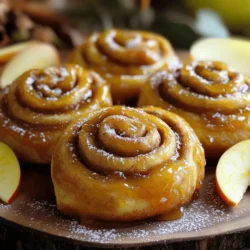 - 2 cups all-purpose flour - 1/4 cup granulated sugar - 1 packet (2 1/4 teaspoons) active dry yeast - 1/2 teaspoon salt - 1/2 teaspoon ground cinnamon - 1/4 cup unsweetened applesauce - 1/2 cup warm milk (110°F / 43°C) - 1 large egg - 1/4 cup unsalted butter, melted - 1/2 cup apple butter (store-bought or homemade) - 1 tablespoon brown sugar - 1/2 teaspoon vanilla extract - 1/4 teaspoon nutmeg - Optional: Powdered sugar for icing Gather these ingredients before you start. Each one plays a key role in making your rolls soft and fluffy. The all-purpose flour gives the dough its structure. Sugar sweetens and helps with browning. Active dry yeast is crucial for the rise, while salt enhances flavor. Ground cinnamon adds warmth, and applesauce keeps the rolls moist. Warm milk activates the yeast, and the egg adds richness. Unsalted butter brings flavor, and apple butter gives a sweet and spiced filling. Brown sugar, vanilla, and nutmeg add more depth of flavor. Finally, if you want a sweet finish, powdered sugar makes a lovely icing. Having everything ready makes the process smooth and fun. You can experiment with some ingredients too, like using whole wheat flour for a different texture. Enjoy this journey of making Apple Butter Cinnamon Rolls! - Mixing dry ingredients: In a large bowl, combine 2 cups of flour, 1/4 cup of sugar, 2 1/4 teaspoons of yeast, 1/2 teaspoon of salt, and 1/2 teaspoon of cinnamon. Stir these together until mixed well. - Preparing wet ingredients: In another bowl, whisk together 1/2 cup of warm milk, 1/4 cup of applesauce, 1/4 cup of melted butter, and 1 large egg. Make sure the mixture is smooth. - Combining and kneading the dough: Slowly add the wet mix to the dry mix. Stir until a soft dough forms. Then, knead the dough on a floured surface for about 5-7 minutes. The dough should feel smooth and elastic. - First rise duration and conditions: Place the dough in a greased bowl and cover it with a clean kitchen towel. Let it rise in a warm spot until it doubles in size, about 1 hour. - Shaping and rolling the dough: After it has risen, punch the dough down to release air. Roll it out on a floured surface into a rectangle about 1/4 inch thick. Spread 1/2 cup of apple butter over the dough, leaving a small border. - Second rise before baking: Mix 1 tablespoon of brown sugar, 1/2 teaspoon of vanilla extract, and 1/4 teaspoon of nutmeg in a small bowl. Sprinkle this blend over the apple butter layer. Roll the dough tightly from the long side into a log. Pinch the seam to seal it and slice into 12 equal pieces. Arrange the rolls in a greased baking dish, leaving space between them. Cover and let rise again for 30 minutes. - Preheating the oven: Preheat your oven to 350°F (175°C). - Baking time and visual cues for doneness: Bake the cinnamon rolls for 20-25 minutes. They are done when they turn golden brown on top. Allow them to cool slightly before adding optional icing. To make soft and fluffy rolls, knead the dough well. Kneading helps develop gluten. This gives the rolls their soft texture. Aim for about 5-7 minutes of kneading. You want the dough to feel smooth and elastic. If the dough sticks, add a little flour. If it feels too dry, wet your hands and knead again. For the perfect rise, keep the dough warm. After kneading, place it in a greased bowl. Cover it with a clean kitchen towel. Let it rise until it doubles in size, which takes about 1 hour. The warmth helps the yeast activate. If your kitchen is cold, try placing the bowl in a warm spot. When it comes to icing, I suggest a simple powdered sugar glaze. Mix powdered sugar with a little water or milk. This creates a smooth, sweet topping. For extra flavor, add a splash of vanilla or a sprinkle of cinnamon. You can also experiment with different flavors. For a twist, mix in some maple syrup. This makes the icing extra special. Another option is to make a cream cheese icing. It pairs well with the apple butter flavor. Just blend cream cheese with powdered sugar and a bit of vanilla. {{image_2}} You can make these rolls even better by adding nuts or raisins. Chopped walnuts or pecans give a nice crunch. Just sprinkle them over the apple butter before you roll the dough. If you like raisins, add a handful for a sweet touch. You can also change the spices in the apple butter. Try adding ginger or allspice for a warm flavor. A little extra cinnamon boosts the sweetness too. Make it fun by mixing spices to find your favorite combo. When it comes to icing, you have choices! Cream cheese icing is rich and tangy. It pairs well with the sweet rolls. For a lighter option, use a simple glaze made from powdered sugar and milk. You can also top the rolls with seasonal fruits. Fresh apple slices or berries add color and flavor. They make your rolls look pretty and taste great. Get creative and enjoy your own twist on these tasty treats! To keep your apple butter cinnamon rolls fresh, follow these steps: - Cool Completely: Let the rolls cool to room temperature. This helps prevent moisture buildup. - Use Airtight Containers: Store the rolls in an airtight container. You can also wrap them tightly in plastic wrap. - Refrigerate for Longer Storage: If you want to keep them for more than a couple of days, place them in the fridge. They can last up to a week this way. - Avoid Soggy Rolls: Place a paper towel inside the container. This absorbs excess moisture and keeps the rolls soft. When it’s time to enjoy your cinnamon rolls again, reheating is key: - Oven Method: Preheat your oven to 350°F (175°C). Place the rolls on a baking sheet and cover with foil. Heat for about 10-15 minutes until warm. - Microwave Method: For a quick fix, place a roll on a microwave-safe plate. Heat for 10-15 seconds. Add a small cup of water in the microwave to keep them soft. - Tips for Stale Rolls: If your rolls feel dry, brush them with a bit of melted butter before reheating. This adds moisture and flavor. Following these steps ensures your apple butter cinnamon rolls stay soft and tasty, ready for a second round of enjoyment! How to make apple butter homemade? To make apple butter, peel and core apples. Chop them and cook in a pot with sugar and cinnamon. Stir often for 45 minutes until thick. Blend until smooth. Can I use store-bought apple butter, or is homemade better? You can use store-bought apple butter. It saves time and still tastes great. Homemade has a fresher flavor, but store-bought works well in a pinch. How long do apple butter cinnamon rolls last? These rolls last for up to 3 days at room temperature. They stay fresh in an airtight container. You can also freeze them for up to 3 months. What can I substitute for active dry yeast? You can use instant yeast instead. Use the same amount for best results. Another option is to use 2 teaspoons of baking powder but adjust your liquid slightly. My rolls didn't rise; what might have gone wrong? If your rolls didn’t rise, the yeast might be old or the milk too hot. Yeast needs warmth but not heat above 120°F. Make sure to check the temperature. How to fix dry dough in cinnamon rolls? If your dough feels dry, add a bit of warm milk. Mix it in slowly until the dough feels soft. Knead gently until the dough becomes smooth and pliable. This blog covered making delicious apple butter cinnamon rolls, from ingredients to storage. You learned how to mix and knead the dough, achieve the perfect rise, and bake them to golden perfection. We explored icing options and ways to vary your rolls with nuts or spices. Don’t forget to follow our tips for storing and reheating leftovers. Enjoy your baking journey, and remember that practice makes perfect. You’ll impress everyone with your tasty treats!