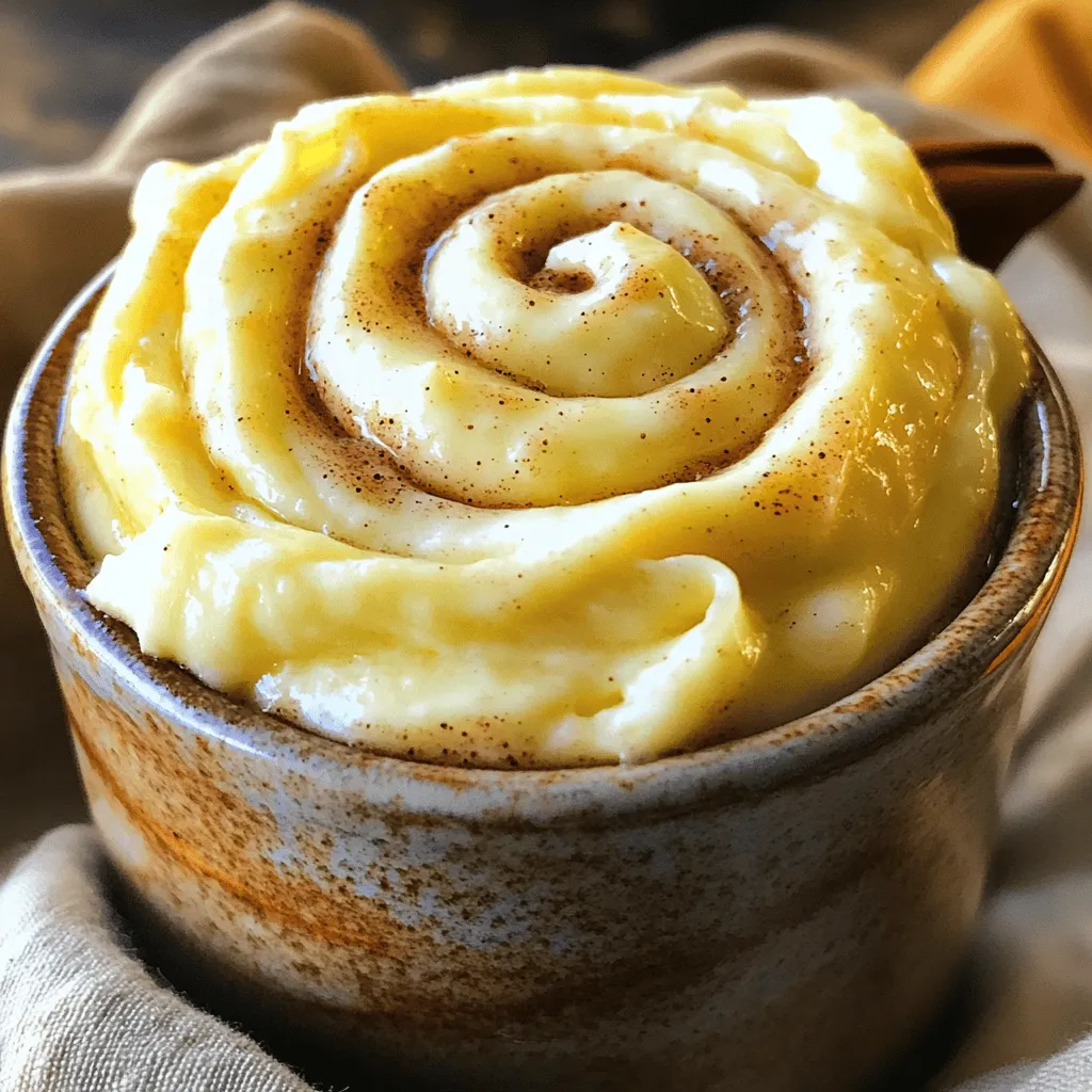 - 4 tablespoons all-purpose flour - 1 tablespoon granulated sugar - 1/2 teaspoon baking powder - 1/4 teaspoon ground cinnamon - 1/4 cup milk - 2 tablespoons vegetable oil - 1/2 teaspoon vanilla extract - 1 tablespoon brown sugar - 1 teaspoon butter, melted - 1/2 teaspoon ground cinnamon (for the swirl) - Optional: Cream cheese frosting for topping Use a standard tablespoon and cup for measuring. If you need a gluten-free option, swap the all-purpose flour for almond flour or a gluten-free blend. For lower sugar, reduce the granulated sugar to 2 teaspoons. You can also use unsweetened almond milk or oat milk instead of regular milk. This will keep the cake moist and tasty. You need a microwave-safe mug for baking. A small bowl helps mix the cinnamon swirl. A fork or toothpick is good for creating that marble effect. That's all! Simple tools make this recipe quick and fun. To make your cinnamon roll mug cake, start by gathering your ingredients. You need: - 4 tablespoons all-purpose flour - 1 tablespoon granulated sugar - 1/2 teaspoon baking powder - 1/4 teaspoon ground cinnamon - 1/4 cup milk - 2 tablespoons vegetable oil - 1/2 teaspoon vanilla extract - 1 tablespoon brown sugar - 1 teaspoon butter, melted - 1/2 teaspoon ground cinnamon (for the swirl) - Optional: Cream cheese frosting 1. Take a microwave-safe mug. Add the flour, sugar, baking powder, and 1/4 teaspoon of cinnamon. Mix them well. Make sure there are no lumps in the dry mix. 2. Next, pour in the milk, vegetable oil, and vanilla extract. Stir until the batter is smooth. Scrape the bottom and sides of the mug to mix well. 3. In a small bowl, mix the brown sugar, melted butter, and the remaining 1/2 teaspoon of cinnamon. This will be your swirl mixture. 4. Pour half of the cake batter into the mug. Then, spoon the cinnamon swirl mixture over it. Finally, add the rest of the batter on top. 5. With a fork or toothpick, gently swirl the cinnamon mixture into the batter. Try to create a marble effect without over-mixing. 6. Microwave the mug on high for 1 minute. If it’s not cooked through, heat in 10-second intervals until done. It should take about 1 to 1.5 minutes. 7. After cooking, let it cool for a minute. If you like, add cream cheese frosting on top. Microwave power varies. If your mug cake is not cooked after 1 minute, keep checking every 10 seconds. Start with less time to avoid overcooking. A well-cooked cake should rise and look firm. If it looks wet, give it more time. If your mug cake is too dry, you may have cooked it too long. Next time, try a shorter cooking time. If it’s too wet, your batter might be too thick. Add a tiny splash of milk to help balance it. For a denser cake, mix well but avoid over-mixing. If it spills over, use a larger mug next time. To get the best texture, use the right mug. A wide mug helps the cake cook evenly. Mix the dry ingredients well to avoid lumps. When adding wet ingredients, stir gently. This keeps the batter light and fluffy. Avoid over-mixing after adding the cinnamon swirl. A few swirls will give you that nice marble look without making it dense. You can boost the flavor with a hint of nutmeg or cardamom. These spices add warmth and depth. For a richer taste, use whole milk instead of low-fat. If you love sweetness, add a bit more brown sugar to the swirl. Top with cream cheese frosting for a classic cinnamon roll flavor. You can also sprinkle chopped nuts for an extra crunch. Serve your mug cake with a scoop of vanilla ice cream for a warm treat. Drizzle some caramel sauce on top for added sweetness. If you use cream cheese frosting, a sprinkle of cinnamon can make it look fancy. You can enjoy it straight from the mug, or transfer it to a plate for a more elegant touch. Don't forget a cup of coffee to go with your cake! {{image_2}} You can change the taste of your cinnamon roll mug cake easily. Try adding pumpkin spice for a warm fall flavor. Just mix in a teaspoon of pumpkin spice with the dry ingredients. For an apple cinnamon twist, add diced apples to your batter. This adds a nice fruity texture and taste. You can also swap out the ground cinnamon for nutmeg for a different spice note. I know that some people have dietary needs. You can make this mug cake gluten-free. Use gluten-free flour instead of all-purpose flour. For a dairy-free version, swap milk with almond or oat milk. This keeps the flavor but makes it safe for those with allergies. Always check your labels to ensure the substitutions fit your needs. Toppings can make or break your mug cake. A drizzle of cream cheese frosting adds a sweet finish. If you want crunch, sprinkle some chopped nuts on top. Walnuts or pecans work great. Fresh fruits like berries or banana slices can add a fresh touch. You can mix and match these toppings to find your favorite combination. It’s all about making it your own! If you have leftover cinnamon roll mug cake, let it cool first. Cover it with plastic wrap or put it in a small airtight container. This keeps it fresh. Store it in the fridge for up to two days. To reheat, take the mug cake out of the fridge. Place it in the microwave for about 10 to 15 seconds. Check if it's warm enough. If not, heat it in short bursts. Be careful not to overheat, as it can dry out. You can freeze the mug cake too. Just let it cool completely. Wrap it tightly in plastic wrap. Then, place it in a freezer bag. It can last up to a month in the freezer. To eat, thaw it in the fridge overnight. Reheat it in the microwave for a fresh taste. A Cinnamon Roll Mug Cake tastes best fresh. If you have leftovers, cover them. Store the mug cake in the fridge for up to two days. Reheat in the microwave for a few seconds to enjoy again. Yes, you can use any microwave-safe mug. Just make sure it's big enough. A standard mug works well, but avoid small cups. They may overflow during cooking. Mug cakes are popular! You can make chocolate mug cake, brownie in a mug, or even pizza. Just follow simple steps, and you'll have a fun treat in minutes. Yes, there are many videos online. Search for Cinnamon Roll Mug Cake on your favorite video platform. Watching a video can help you see each step in action. In this article, we explored the key ingredients, tools, and step-by-step instructions for making a delicious Cinnamon Roll Mug Cake. I shared tips for perfect texture and flavor, plus fun variations to try. Remember, success is all about patience and practice! With the right storage and reheating methods, you can enjoy this treat anytime. Experiment with toppings and flavors to make it your own. Get ready to impress yourself and others with this quick and easy dessert.