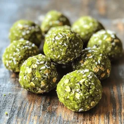 - 1 cup rolled oats - 1/2 cup unsweetened shredded coconut - 1/4 cup almond butter (or nut butter of choice) - 2 tablespoons matcha green tea powder - 2 tablespoons honey or maple syrup - 1/4 cup chia seeds - 1/4 teaspoon salt - 1/4 cup mini dark chocolate chips (optional) These ingredients come together to create a tasty treat. Each one plays a big role in flavor and texture. The rolled oats give a hearty base. Coconut adds a nice chew. Almond butter binds everything, while matcha packs a punch of green tea goodness. Each serving has about 100 calories. This can vary based on ingredients you choose. A typical breakdown is: - Protein: 3 grams - Fat: 5 grams - Carbohydrates: 12 grams Matcha offers a boost of energy and focus. It's rich in antioxidants. Coconut provides healthy fats and fiber. Together, they make these bites a great snack for energy. - In a large mixing bowl, combine: - 1 cup rolled oats - 1/2 cup unsweetened shredded coconut - 2 tablespoons matcha green tea powder - 1/4 cup chia seeds - 1/4 teaspoon salt - Mix these dry ingredients well. This helps the matcha spread evenly. - In a separate bowl, combine: - 1/4 cup almond butter (or any nut butter) - 2 tablespoons honey or maple syrup - Stir until smooth. This step creates a nice base for the bites. - Pour the almond butter mix into the dry ingredients. Stir until no dry bits remain. - If you want extra sweetness, fold in 1/4 cup mini dark chocolate chips. - Scoop small amounts of the mixture and roll them into balls. Aim for about 1 inch in diameter. - Place each ball on a parchment-lined baking sheet. - Once you finish forming all the bites, chill them in the fridge for at least 30 minutes. This helps them firm up nicely. - For storage, keep the energy bites in an airtight container. They last about a week in the fridge. You can also freeze them for longer storage. - Enjoy these energy bites as a quick snack or breakfast treat. - Pair them with a warm cup of tea or coffee for a delightful boost. - They also taste great with a smoothie or a glass of milk. To make great matcha coconut energy bites, focus on even matcha distribution. Matcha can clump if not mixed well. When combining dry ingredients, whisk them together first. This helps to spread out the matcha. Then, mix in the coconut and oats thoroughly. When you handle the mixture, keep your hands slightly damp. This will help prevent it from sticking too much. Roll small balls of about one inch. If the mix feels too crumbly, try adding a bit more nut butter. You can switch up your nut butter choice. Almond butter is great, but peanut or cashew butter works too. Each nut butter adds a unique flavor. You can also add fun extras, like nuts or seeds. Chopped almonds or sunflower seeds can add nice texture. Dried fruits like cranberries or apricots can give a sweet kick. Get creative with your mix-ins to find your favorite combo. Matcha is more than just a pretty green color. It boosts energy thanks to its caffeine and L-theanine. This combination gives you a calm alertness. You won't feel jittery like with coffee. Coconut is packed with healthy fats. These fats provide energy and help keep you full. Plus, they support heart health. Enjoying these bites means you get a tasty treat and health benefits too! {{image_2}} You can easily change the taste of your energy bites. Adding spices can give them a new twist. Try adding a teaspoon of cinnamon for warmth. A splash of vanilla extract also works well. If you want to swap the chocolate chips, consider using dried fruit. Dried cranberries or apricots add a sweet and chewy element. If you follow a vegan diet, you can make simple swaps. Use maple syrup instead of honey for sweetness. Almond butter can be replaced with any nut or seed butter you like. To make these bites gluten-free, just ensure your oats are certified gluten-free. This way, everyone can enjoy these tasty treats. You can adapt these bites for each season. In fall, try adding pumpkin spice for a cozy flavor. It brings a warm, comforting taste that fits the season. For summer, a coconut-lime twist can brighten them up. Just mix in some lime zest for a refreshing kick. These variations keep your energy bites exciting all year round. To keep your energy bites fresh, store them in an airtight container. Place them in the fridge. They stay good for about a week. For longer storage, freezing is a great option. Just line a container with parchment paper, place the bites in, and freeze them. This way, you can enjoy them later! Energy bites last about seven days in the fridge. If they look dry or smell off, it's time to toss them. A change in color can also mean they have gone bad. Trust your senses and keep an eye on them. When traveling, pack your energy bites in a small container. This keeps them safe and easy to grab. Aim for one or two bites per snack. They make a perfect boost of energy when you need it! To make Matcha Coconut Energy Bites, start by mixing dry ingredients. In a big bowl, combine: - 1 cup rolled oats - 1/2 cup unsweetened shredded coconut - 2 tablespoons matcha green tea powder - 1/4 cup chia seeds - 1/4 teaspoon salt Stir well so the matcha spreads evenly. In another bowl, mix: - 1/4 cup almond butter (or any nut butter) - 2 tablespoons honey or maple syrup Pour the almond butter mix into the dry mix. Stir until everything blends well. If you like, fold in: - 1/4 cup mini dark chocolate chips Scoop small amounts and roll them into balls, about 1 inch wide. Put them on a parchment-lined baking sheet. Chill in the fridge for at least 30 minutes. This helps them hold their shape. Yes, Matcha Coconut Energy Bites are healthy! They have good ingredients. Rolled oats give fiber, which aids digestion. Shredded coconut adds healthy fats for energy. Matcha is great for boosting focus and metabolism. Chia seeds bring protein and omega-3s. Using honey or maple syrup adds natural sweetness without refined sugar. Overall, these bites are a tasty and nutritious snack. Absolutely! You can use any nut butter you enjoy. Almond butter is great, but peanut butter works well too. Cashew butter adds a creamy taste. If you have nut allergies, try sunflower seed butter. Each option will change the flavor a bit, but they will still taste amazing. These energy bites last up to one week in the fridge. Store them in an airtight container. If you want to keep them longer, freeze them! They can stay fresh for up to three months in the freezer. Just thaw them before eating. Enjoy your bites anytime! You now have a complete guide to making Matcha Coconut Energy Bites. We covered ingredients, including healthy oats and chia seeds. You learned easy steps for preparation and rolling the bites. The tips helped customize your recipe to fit your taste. We explored variations for each season and storage tips for freshness. These energy bites are tasty and packed with benefits. Enjoy them as a snack, boost your energy, and share with friends!