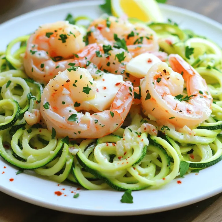 For this dish, you need 1 pound of large shrimp. Make sure they are peeled and deveined. Fresh shrimp works best, but frozen shrimp is fine if you thaw it first. Rinse the shrimp under cold water and pat them dry. This helps the seasoning stick better. You will need 2 medium zucchinis. You can spiralize them into noodles or grate them. Both methods work well in adding texture. You also need ¼ cup of chicken or vegetable broth. This adds moisture and flavor to the dish. For flavor, use 4 tablespoons of unsalted butter and 4 cloves of minced garlic. The garlic gives a nice aroma. Add 1 teaspoon of red pepper flakes for some heat. You can adjust this to your taste. Don’t forget salt and pepper to season. Finish with 2 tablespoons of fresh parsley and 2 tablespoons of lemon juice. The lemon juice adds brightness, while the parsley gives a fresh touch. First, rinse the shrimp in cold water. This helps to clean them. Next, pat them dry using paper towels. Dry shrimp cook better and absorb flavors well. Lightly season your shrimp with salt and pepper. This step is crucial for flavor. Now, heat four tablespoons of unsalted butter in a large skillet. Set the heat to medium. Once the butter melts, add four minced garlic cloves and one teaspoon of red pepper flakes. Stir this mixture for about 1-2 minutes. You want it to smell great but not brown. Next, gently add the shrimp in a single layer. Cook them for about 2-3 minutes on each side. They should turn pink and opaque. Be careful not to overcook them, or they will become tough. Add the spiralized or grated zucchini to the skillet. Pour in a quarter cup of chicken or vegetable broth. Stir everything together. Cook for another 2-3 minutes until the zucchini is slightly tender. This keeps the dish fresh and light. Finally, squeeze two tablespoons of lemon juice over the mixture. Stir in two tablespoons of chopped parsley. Taste your dish and adjust salt or pepper if needed. Your meal is ready to serve hot! Transfer to plates and garnish with extra parsley for a lovely touch. When picking shrimp, look for a few key signs. Fresh shrimp should smell like the ocean, not fishy. The shells should be shiny and wet, not dry or discolored. If possible, buy shrimp that are still in their shells. This keeps them fresher longer. Always check the eyes, too. They should be clear, not cloudy. If you find shrimp that are frozen, they can still be great! Just make sure they are not freezer burnt. You can make this dish truly yours by playing with seasonings. I love adding lemon juice for a fresh zing. Red pepper flakes bring just the right amount of heat. If you want more flavor, consider adding herbs like thyme or basil. For a twist, try a splash of soy sauce or Worcestershire sauce. Always taste your dish as you cook. This way, you can adjust the salt and pepper to your liking. Cooking zucchini just right keeps it tender yet firm. Spiralized zucchini cooks quickly, so avoid overcooking. In this recipe, add it to the pan with the shrimp. Cook for just 2-3 minutes. You want it to soften slightly but still have a bite. If you prefer grated zucchini, squeeze out excess water before adding it. This keeps your dish from getting too watery. Enjoy the fresh taste and texture that zucchini brings to your meal! {{image_2}} This Minute Garlic Butter Shrimp Zucchini Rice is a great gluten-free meal. All the main ingredients are gluten-free. Just make sure your broth is gluten-free. You can also add rice instead of zucchini for a heartier dish. Want to boost the nutrition? Add more veggies! You can mix in bell peppers, carrots, or spinach. These will add color and flavor. Just chop them small. Sauté them with the garlic for about a minute before adding the shrimp. Like it spicy? You can change the heat level. Use more red pepper flakes for a stronger kick. If you prefer mild, reduce or skip the flakes. You can also add a touch of cayenne pepper for an extra zing. Adjust to your taste and enjoy! Store any leftover Minute Garlic Butter Shrimp Zucchini Rice in an airtight container. Keep it in the fridge for up to three days. Make sure to cool it before sealing the container. This helps keep the shrimp and zucchini fresh. You can freeze this dish if you want to save it for later. Place the cooled shrimp and zucchini rice in a freezer-safe bag. Remove as much air as possible. It can last up to three months in the freezer. When you're ready to eat, let it thaw in the fridge overnight. To reheat, you can use the microwave or stovetop. If using a microwave, put it in a bowl and cover it. Heat in short bursts, stirring in between. If using the stovetop, add a splash of broth or water to a pan. Heat it over low until warm. Stir often to avoid burning. Enjoy your meal just like it was made fresh! It takes about 15 minutes to make this dish. You spend 10 minutes prepping the shrimp and zucchini. Cooking takes around 5 minutes. This quick time makes it perfect for busy nights. Yes, you can use frozen shrimp. Just thaw them before cooking. To thaw, place shrimp in cold water for 15-20 minutes. Drain and pat dry after thawing. This helps cook them evenly and keeps them tasty. You can use other veggies like yellow squash or cauliflower rice. Both options add a nice texture. If you prefer grains, try quinoa or rice. Each choice brings a unique flavor and fits well with the shrimp. This blog post covered how to make Minute Garlic Butter Shrimp Zucchini Rice. We discussed the main ingredients, like shrimp, zucchini, and spices. You learned how to prepare the shrimp and cook it perfectly with garlic. We shared tips on choosing fresh shrimp and adjusting flavors. You can also explore fun variations, storage options, and answers to common questions. Now you have all the tools to create this tasty dish easily. Enjoy cooking!