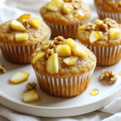 To make these tasty apple cinnamon protein muffins, gather these simple ingredients: - 1 cup whole wheat flour - 1 cup rolled oats - 1/2 cup almond flour - 1/2 cup vanilla protein powder - 1 tablespoon baking powder - 1 teaspoon ground cinnamon - 1/2 teaspoon salt - 2 large eggs - 1/4 cup honey or maple syrup - 1 cup unsweetened applesauce - 1/2 cup unsweetened almond milk - 1 teaspoon vanilla extract - 1 large apple, peeled and diced (I prefer Granny Smith) - Optional: 1/4 cup chopped walnuts or pecans These muffins are not just delicious; they are also healthy! Each muffin provides a good mix of protein, fiber, and healthy fats. Here’s a quick breakdown: - Calories: About 150 per muffin - Protein: 6 grams - Fiber: 4 grams - Sugars: 5 grams (from natural sources) - Healthy fats: 4 grams (with nuts) These numbers can change based on the exact brands of ingredients you use. You can easily adjust these muffins to fit different diets. Here are some ideas: - Gluten-Free: Use gluten-free flour blends instead of whole wheat flour. - Vegan: Replace the eggs with flax eggs (1 tablespoon ground flaxseed + 2.5 tablespoons water per egg). - Nut-Free: Omit almond flour and use more whole wheat flour or oats. - Lower Sugar: Use less honey or maple syrup, or substitute with a sugar-free sweetener. These substitutions help you enjoy the muffins while catering to your dietary needs. Feel free to mix and match! Start by preheating your oven to 350°F (175°C). This step is key for even baking. Line a muffin tin with paper liners or grease it lightly. In a large bowl, mix these dry ingredients: - 1 cup whole wheat flour - 1 cup rolled oats - 1/2 cup almond flour - 1/2 cup vanilla protein powder - 1 tablespoon baking powder - 1 teaspoon ground cinnamon - 1/2 teaspoon salt Whisk these together until they blend well. In another bowl, whisk together the wet ingredients: - 2 large eggs - 1/4 cup honey or maple syrup - 1 cup unsweetened applesauce - 1/2 cup unsweetened almond milk - 1 teaspoon vanilla extract Mix them until smooth. Now, pour the wet mix into the dry mix. Stir gently until combined but don’t overmix. Fold in 1 large apple, peeled and diced, and nuts if you want. This will add a nice crunch. Now, divide the batter evenly among the muffin cups. Fill each cup about 2/3 full. This helps them rise perfectly. Place the muffin tin in the oven and bake for 20-25 minutes. Check for doneness by inserting a toothpick into the center. It should come out clean. Once baked, let the muffins cool in the tin for about 5 minutes. After that, transfer them to a wire rack to cool completely. You can serve these muffins warm or at room temperature. For a fancy touch, drizzle a little extra honey on top or sprinkle with powdered sugar. If you have leftovers, store them in an airtight container for up to three days. Enjoy your healthy treat! To bake the best apple cinnamon protein muffins, follow these tips: - Preheat the oven: Always preheat to 350°F (175°C). This helps muffins rise well. - Use fresh ingredients: Fresh baking powder and spices boost flavor and texture. - Don't overmix: Stir the batter until just combined. Overmixing makes muffins tough. - Fill muffin cups properly: Fill each cup about 2/3 full. This allows room to rise. - Check for doneness: Insert a toothpick. If it comes out clean, the muffins are ready. Accurate measurements matter for great muffins. Here’s how to do it right: - Use dry measuring cups: For flour and oats, scoop and level off with a knife. - Use liquid measuring cups: For almond milk and applesauce, pour until the meniscus is at the line. - Weigh ingredients: If you have a kitchen scale, it gives the best results. - Sift dry ingredients: Sifting helps to aerate and remove lumps from the flour. To keep your muffins fresh, follow these storage tips: - Store in an airtight container: This keeps them moist for up to three days. - Cool completely before storing: This prevents condensation from making muffins soggy. - Reheat in the microwave: Warm muffins for 10-15 seconds for a fresh taste. - Freeze for longer storage: Place muffins in a freezer bag. They can last for up to three months. {{image_2}} You can change the flavor of these muffins easily. Try adding different fruits. Blueberries or bananas work well. You can also use pears for a sweet twist. Each fruit gives a new taste and keeps it fun. If you need gluten-free muffins, swap the whole wheat flour. Use a gluten-free flour blend instead. Almond flour can also help keep the texture nice. Make sure all your other ingredients, like oats, are gluten-free too. Want to make these muffins even better? Add-ins can boost flavor and texture. You can mix in chocolate chips for a sweet treat. Seeds like chia or flax can add crunch and nutrition. Try adding nuts too. Walnuts or pecans give a great crunch. After you bake the apple cinnamon protein muffins, let them cool. Place the muffins in an airtight container. This keeps them fresh. You can store them at room temperature for up to three days. If you want to keep them longer, refrigeration is a good option. Just remember to wrap them well to avoid drying out. Freezing is a smart way to enjoy these muffins later. To freeze, allow the muffins to cool completely. Then, wrap each muffin tightly in plastic wrap. Place them in a freezer bag or an airtight container. They will stay good for about three months. When you are ready to eat, take a muffin out and let it thaw at room temperature. You can also warm it in the microwave for about 20 seconds. The shelf life of apple cinnamon protein muffins depends on how you store them. At room temperature, they last for three days. If refrigerated, they can last about a week. In the freezer, they can stay fresh for three months. Always check for any signs of spoilage before enjoying. Yes, you can use any protein powder you like. Whey, pea, or soy protein work well. Just keep in mind that each type has a unique flavor and texture. If you use a flavored powder, it may change the taste of the muffins. You might need to adjust the sugar, too. To make these muffins vegan, replace the eggs with flax eggs. Mix one tablespoon of ground flaxseed with three tablespoons of water. Let it sit for about five minutes to thicken. Use maple syrup instead of honey for sweetness. These swaps keep the muffins tasty and healthy. Yes, you can substitute applesauce with mashed banana or pumpkin puree. Both options add moisture and flavor. If you choose banana, the muffins will have a slight banana taste. Pumpkin adds a warm spice flavor. Adjust any sweeteners as needed based on your choice. In this post, we covered everything you need to know about making delicious muffins. We explored ingredients, step-by-step instructions, and tips for perfect baking. Remember to experiment with flavor variations and substitutions to meet your needs. Muffins are versatile and can fit any diet. Store them well for the best taste. Enjoy your baking journey and make muffins that delight your taste buds!