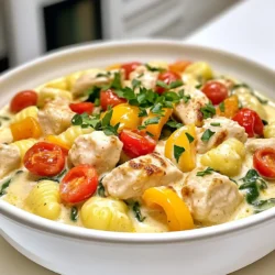 When you want to make a creamy Cajun chicken gnocchi dish, gather these main ingredients: - 1 lb chicken breast, cubed - 1 tablespoon Cajun seasoning - 2 tablespoons olive oil - 3 cloves garlic, minced - 1 bell pepper, chopped - 1 cup cherry tomatoes, halved - 2 cups chicken broth - 1 (16 oz) package gnocchi - 1 cup heavy cream - 1 cup spinach - Salt and pepper to taste - Fresh parsley, chopped Each ingredient adds a unique flavor. The chicken gives protein, while Cajun seasoning adds spice. The garlic and bell pepper bring depth. Cherry tomatoes add sweetness, and chicken broth forms a rich base. Gnocchi provides a comforting texture. Heavy cream makes everything creamy and indulgent. Spinach adds color and nutrition. Don't forget salt and pepper to enhance the taste. Finally, use fresh parsley for a bright finish. This mix creates a lovely one-pot meal that you’ll love! To start, heat olive oil in a large pot over medium heat. Add the cubed chicken and sprinkle on the Cajun seasoning. Sauté the chicken for about 5 to 7 minutes. You want it browned and cooked through. Once done, remove the chicken and set it aside. In the same pot, toss in the minced garlic and chopped bell pepper. Sauté for about 2 to 3 minutes. You want the veggies to become tender. Next, add the halved cherry tomatoes. Stir them in and cook for another 2 minutes. This step helps the tomatoes soften up nicely. Now, pour in the chicken broth and bring it to a simmer. Once it simmers, add the gnocchi. Cook according to the package, usually around 2 to 3 minutes, until they float to the top. After that, reduce the heat to low. Stir in the heavy cream and spinach. Let it simmer for about 3 to 4 minutes. This makes the cream heat up and helps the spinach wilt. Finally, return the cooked chicken to the pot. Stir everything together and season with salt and pepper to taste. To make your sauce just right, think about creaminess and seasoning. Start with a cup of heavy cream. If you want it creamier, add a bit more. For seasoning, taste as you go. Add more Cajun spice if you like a kick. Remember, salt and pepper help bring out the flavor too. For the right sauce consistency, heat your mixture gently. This helps it thicken without burning. If it gets too thick, add a splash of chicken broth. This keeps it smooth and creamy. To know when your gnocchi is done, watch for it to float. This usually takes just 2-3 minutes. When they rise, they are ready. Don’t forget to stir gently to avoid sticking. Avoid overcooking by timing it well. If you cook gnocchi too long, they can turn mushy. Set a timer to help you keep track. For a great presentation, use wide bowls. This lets you show off the creamy sauce and colorful veggies. Fresh parsley on top adds a nice look and flavor. A sprinkle of extra Cajun seasoning boosts both taste and appearance. Pair this dish with a simple side salad or crusty bread. These sides balance the meal and add more texture. Enjoy your creamy Cajun chicken gnocchi with friends and family! {{image_2}} You can swap out chicken for many other proteins. Try shrimp or sausage for a twist. You can even use tofu for a plant-based option. For veggies, bell peppers are great, but think about adding zucchini or mushrooms too. They will add unique flavors to your dish. Want a spicier kick? Add cayenne pepper or crushed red pepper flakes. Both bring heat without changing the dish too much. Cheese lovers can mix in some grated Parmesan or a dollop of cream cheese. This adds richness and depth to the sauce. Making this dish vegetarian? Simply skip the chicken and use vegetable broth instead. You can add extra veggies like broccoli or carrots for more texture. If you want to go vegan, use cashew cream or coconut milk for the sauce. For gluten-free needs, look for gluten-free gnocchi at the store. This way, everyone can enjoy this creamy delight! To keep your creamy Cajun chicken gnocchi fresh, use airtight containers. Glass or plastic containers work well. Store leftovers in the fridge for up to three days. Make sure to let the dish cool before sealing. When reheating, use a skillet over low heat. This helps maintain the texture. Stir often to heat evenly. You can add a splash of cream or chicken broth to refresh the flavors. This keeps your dish creamy and delicious. To freeze this dish, let it cool completely. Transfer it to freezer-safe bags or containers. Label them with the date. When ready to eat, thaw in the fridge overnight. Reheat in a skillet for the best taste and texture. Freezing may change the texture slightly, but the flavor remains tasty. If you can’t find gnocchi, don’t worry! You can use several alternatives. Here are my top picks: - Pasta: Use small shapes like penne or fusilli. - Rice: Cooked rice works well too. - Quinoa: This adds a nutty flavor and is a healthy choice. - Potato Dumplings: These can mimic gnocchi’s texture. Each option will give a unique twist while keeping your dish creamy and delicious. Yes, you can prep this dish ahead of time! Here are some tips: - Cook the Chicken: Sauté and store it separately. - Prepare the Sauce: Make the creamy sauce and veggies, then cool before storing. - Store Properly: Use airtight containers for the chicken and sauce. When you’re ready to eat, combine everything in a pot. Heat it gently and enjoy! Cajun seasoning can range from mild to spicy. It often includes paprika, garlic, and pepper. - Taste Level: If you’re unsure, start small. - Adjust to Preference: You can add more or less based on your taste. - Mild Option: If you want less spice, try a Cajun blend labeled as mild. Understanding the heat helps make the dish perfect for everyone! This blog post shared a tasty chicken gnocchi recipe with a Cajun twist. It walked you through the key ingredients, from sautéing chicken to combining flavors in a creamy sauce. I shared tips for cooking gnocchi and making it perfect. Remember, you can adjust spices, swap ingredients, or cater to dietary needs. Storing and reheating tips help keep the dish fresh. Enjoy making this meal and tailor it to your taste. Happy cooking!