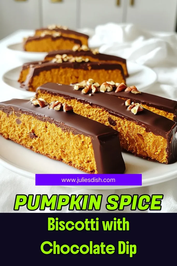 Indulge in the perfect treat with our Bakery-Style Chocolate Dipped Pumpkin Biscotti! This delightful recipe blends warm fall spices and rich chocolate for a snack that’s both festive and delicious. Made with simple ingredients like pumpkin puree and crunchy nuts, these biscotti are perfect for dipping in your favorite beverage. Click through to discover this easy recipe and impress your friends at your next gathering! #PumpkinBiscotti #FallBaking #ChocolateDipped #BiscottiRecipe