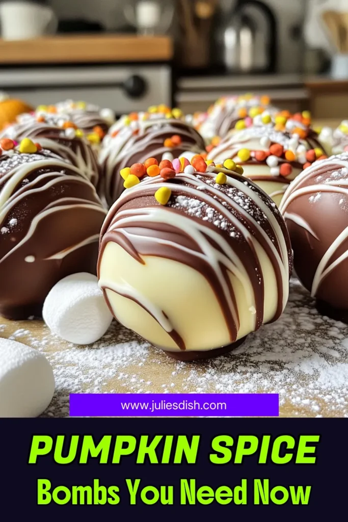 Indulge in the cozy flavors of fall with homemade Pumpkin Spice Hot Chocolate Bombs! This delightful recipe combines silky milk and white chocolate with rich pumpkin spice and marshmallows for the ultimate treat. Perfect for chilly evenings, these chocolate bombs melt beautifully when hot milk is poured over them. Discover how easy it is to make them and bring warmth to your favorite mugs. Click to explore the full recipe and start your sweet autumn journey!