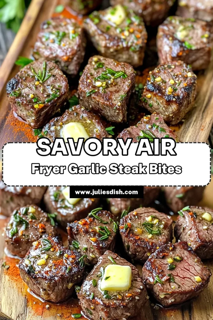 Indulge in the savory goodness of Air Fryer Garlic Butter Steak Bites with this easy recipe! Perfectly cooked sirloin steak cubes marinated in a rich garlic butter blend make for an irresistible dish ready in just 30 minutes. Whether for dinner or a snack, these steak bites are a must-try! Click through for the full recipe and elevate your mealtime with this deliciously simple dish that everyone will love.