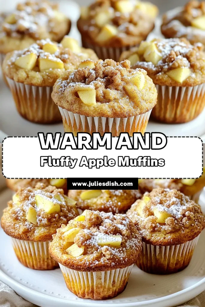 Indulge in the delightful flavors of Apple Cinnamon Streusel Muffins! These warm, fluffy treats are packed with juicy apples and topped with a crunchy streusel for the perfect bite. Ready in just 40 minutes, they make an ideal breakfast or snack. Click to discover the full recipe and impress your family and friends with this deliciously simple creation. Don’t miss out! #AppleMuffins # BakingRecipes #MuffinRecipe #FallBaking