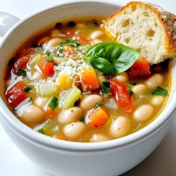 - 1 cup dried white beans (cannellini or navy beans), soaked overnight and drained - 1 medium onion, chopped - 3 cloves garlic, minced - 2 medium carrots, diced - 2 stalks celery, diced - 1 can (14.5 oz) diced tomatoes, with juice - 4 cups vegetable broth - 1 teaspoon dried oregano - 1 teaspoon dried thyme - 1 teaspoon smoked paprika - 1/2 teaspoon red pepper flakes (adjust to taste) - Salt and pepper to taste - 2 tablespoons olive oil These ingredients form the heart of the soup. The dried white beans give the soup a creamy texture and rich flavor. Soaking them overnight makes them tender. The fresh vegetables add color and nutrition. Onions and garlic provide a tasty base, while carrots and celery add sweetness and crunch. The spices are key to the Tuscan flavor. Oregano and thyme bring a warm earthiness. Smoked paprika adds depth, and red pepper flakes give it a gentle kick. - 1 cup fresh spinach, roughly chopped - Grated Parmesan cheese for serving (optional) - Fresh basil leaves for garnish Adding fresh spinach boosts the soup's nutrition. It wilts nicely and adds a pop of green. Grated Parmesan cheese enhances the flavor and adds creaminess. Fresh basil leaves make a fragrant garnish and bring brightness to the dish. Using vegetable broth is important for flavor. It infuses the soup with rich taste while keeping it light. You can use homemade broth or store-bought for convenience. Make sure it’s low-sodium to control the salt level in your soup. To make a great soup, start by preparing your beans. You can soak dried white beans overnight. This method softens the beans and reduces cooking time. Just place them in a bowl and cover with water. Let them sit for at least eight hours. After soaking, drain and rinse the beans. If you forget to soak them overnight, there’s a quick method. Place the beans in a pot with water. Bring it to a boil for two minutes, then turn off the heat. Let them sit for one hour, then drain and rinse. Next, sauté the aromatics. You will need a skillet and some olive oil. Heat the oil over medium heat. Add the chopped onion, minced garlic, diced carrots, and diced celery. Sauté for about five to seven minutes. The goal is to soften the vegetables and make the onions translucent. This step builds flavor in your soup. Now, it’s time to combine the ingredients. Transfer the sautéed vegetables to your slow cooker. Next, add the soaked beans, diced tomatoes with juice, and vegetable broth. Sprinkle in the oregano, thyme, smoked paprika, and red pepper flakes. Stir everything to mix well. Layering the ingredients this way ensures even cooking. You can choose between two cooking settings. Use the low setting for 6 to 8 hours or the high setting for 3 to 4 hours. Both methods will make the beans tender and delicious. Just remember to check the beans toward the end of cooking. In the last 30 minutes, add chopped spinach to the soup. This boosts flavor and adds nutrients. Finally, season with salt and pepper to taste. Adding these final touches makes the soup even better. Enjoy your comforting bowl of Tuscan white bean soup! To make sure your beans are fully tender, soak them overnight. This helps them cook evenly. If you forget to soak them, no worries! Use the quick soak method. Boil the beans for two minutes, then let them sit for an hour before draining. Adjusting the soup's consistency is easy. If you like it thicker, mash some beans with a fork. For a thinner soup, add more vegetable broth. You can boost the flavor with other herbs and spices. Try adding rosemary or bay leaves for a fresh twist. A splash of lemon juice at the end brightens the soup too. Got leftovers? Use them in a pasta dish or mix them into a salad. You can also blend the soup for a smooth texture, which is great for dipping bread. Serve the soup in deep bowls to show off its rich color. A drizzle of olive oil on top adds a nice touch. Crusty bread pairs perfectly with this soup. It’s great for dipping and adds crunch. You can also serve a simple green salad on the side to balance the meal. {{image_2}} You can boost the soup’s protein by adding cooked meats. Shredded chicken or crumbled sausage works well. Just stir them in before serving. This addition makes the soup heartier and more filling. If you prefer vegetarian options, try using canned chickpeas or lentils. Both add protein without meat. They blend nicely with the beans. This way, you get a rich texture and a satisfying meal. For a vegan twist, skip the Parmesan cheese. Instead, use nutritional yeast. It gives a cheesy flavor without dairy. You can also mix in a splash of lemon juice for extra zing. This brightens the soup and enhances its taste. To boost vegan flavor, add a dash of liquid smoke. It gives a smoky depth that complements the beans. You can also add some sautéed mushrooms for umami. They add a wonderful texture and taste. Using seasonal vegetables makes the soup fresh and vibrant. In fall, add diced butternut squash. In summer, zucchini or fresh corn works great. These additions keep the soup exciting and full of flavor. You can also adjust spices based on the season. In winter, add warm spices like cumin or coriander. In spring, try fresh herbs like parsley or dill. These changes bring new life to this classic dish. How long can the soup be stored? You can store your soup in the fridge for up to five days. Make sure it cools before you put it away. This helps keep it fresh and tasty. Containers best for soup storage Use airtight containers for the best results. Glass jars or plastic containers work well. These keep the soup from absorbing other smells in the fridge. Proper freezing techniques and tips To freeze the soup, let it cool first. Pour it into freezer-safe bags or containers. Leave some space at the top for expansion. Seal them tightly to prevent freezer burn. Thawing and reheating guidance When you want to eat the soup, take it out and thaw it in the fridge overnight. You can also use the microwave for quick thawing. Reheat on the stove over medium heat until it's hot. Stir well to make sure it warms evenly. Yes, you can use canned beans. Canned beans save time. They usually cook faster. If you use them, reduce cooking time to 2-3 hours on low. The flavor may change slightly. Canned beans can taste less fresh than dried ones, but they still work well. This soup pairs nicely with crusty bread. A slice of sourdough or a baguette works well. You can also add a fresh salad on the side. A simple green salad with lemon dressing adds a nice touch. For a heartier meal, consider serving it with grilled cheese sandwiches. To add heat, increase red pepper flakes. Start with a little and taste. You can also add diced jalapeños for more spice. Hot sauce is another option; just stir it in before serving. For a smoky flavor, try adding chipotle peppers. Making Slow Cooker Tuscan White Bean Soup is easy and fun. We covered the key ingredients, like dried beans, fresh veggies, and spices. I shared step-by-step instructions, including soaking beans and sautéing aromatics. You learned about storage tips and ways to personalize your soup with different proteins or herbs. Remember, cooking should be enjoyable. Have fun experimenting with flavors and variations. This soup can be a staple in your meal plan, perfect for any season. So gather your ingredients and get cooking!