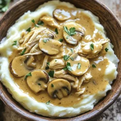 - 4 boneless, skinless chicken breasts - 2 cups cremini mushrooms, sliced - 1 cup heavy cream - 1 cup chicken broth - 1 tablespoon Dijon mustard - 1 teaspoon dried thyme - 1 teaspoon paprika - Salt and pepper to taste - 2 tablespoons olive oil - 1 tablespoon fresh parsley, chopped - Searing the chicken breasts: Start by heating 2 tablespoons of olive oil in a skillet over medium heat. Once hot, add 4 boneless, skinless chicken breasts. Sear each side for about 3-4 minutes until they turn golden brown. This step adds flavor and keeps the chicken juicy. After searing, transfer the chicken to your slow cooker. - Cooking onion and garlic: In the same skillet, add 1 cup of diced onion and 3 minced garlic cloves. Sauté them for about 2-3 minutes until they become soft and translucent. After this, toss in 2 cups of sliced cremini mushrooms. Cook for another 5 minutes until the mushrooms start to soften. This mix will create a rich base for your dish. - Mixing the creamy broth: In a separate bowl, whisk together 1 cup of chicken broth, 1 cup of heavy cream, 1 tablespoon of Dijon mustard, 1 teaspoon of dried thyme, 1 teaspoon of paprika, and salt and pepper to taste. Make sure everything is well combined and smooth. - Layering in the slow cooker: Pour the onion, garlic, and mushroom mix over the chicken in the slow cooker. Then, pour the creamy broth mixture on top. This layering ensures each bite is full of flavor. - Low and high setting times: Cover the slow cooker and set it to cook. If you choose low, let it cook for 6-7 hours. For the high setting, it will take about 3-4 hours. The chicken should be cooked through and tender. - Shredding the chicken: Once the cooking time is up, gently shred the chicken using two forks. Mix it well into the sauce. This step helps the chicken absorb all the creamy goodness. Enjoy your creamy mushroom chicken served hot over mashed potatoes or rice! Searing the chicken helps add a nice flavor. Heat olive oil in a skillet. Cook the chicken breasts for about 3-4 minutes on each side. You want them golden brown. Then, transfer the chicken to your slow cooker. This step boosts the dish's taste. Using a slow cooker with a timer is smart. Set it to cook on low for 6-7 hours. If you are short on time, use the high setting for 3-4 hours. This way, your meal cooks perfectly, even while you are busy. Serve your creamy mushroom chicken over mashed potatoes or rice. This adds a nice base for the sauce. Drizzle extra sauce on top for flavor. It makes the dish look more appealing. Garnish with fresh parsley for a pop of color. Just sprinkle it on before serving. This small touch makes your dish look restaurant-worthy. You can add more seasonings to enhance the taste. Consider using garlic powder or onion powder for extra flavor. A pinch of crushed red pepper can add a nice kick. If you want to change things up, try substituting ingredients. Use chicken thighs instead of breasts for a juicier bite. You can also swap heavy cream for coconut milk for a dairy-free version. These tweaks can create new flavors in your dish. {{image_2}} You can switch to chicken thighs for a richer taste. Thighs have more fat, which adds flavor. If you need a dairy-free option, use coconut milk instead of cream. This change keeps the dish creamy and adds a hint of sweetness. If you want to change the taste, try adding herbs like rosemary or oregano. These will create new flavors that surprise your taste buds. You can also throw in veggies like spinach or peas. They add color and boost nutrition. Just toss them in during the last hour of cooking. To spice it up, add jalapeños. This will give the dish a kick that warms you up. For an Italian twist, mix in some pesto. The basil flavor makes the dish unique and fresh. These small changes make the creamy mushroom chicken even more exciting! To store any leftovers, let the dish cool first. Place it in a container with a tight lid. Use glass or plastic containers that seal well. This keeps the chicken moist and fresh. You can store it in the fridge for up to three days. The best way to reheat creamy mushroom chicken is on the stove. Use a low heat to prevent burning. Stir gently to keep the cream smooth. You can also use a microwave. Heat it in short bursts, stirring in between. This keeps the chicken creamy and delicious. You can freeze creamy mushroom chicken for up to three months. Use freezer-safe bags or containers. Make sure to leave some space for expansion. When you’re ready to eat, thaw it in the fridge overnight. Reheat on the stove or microwave until hot. This way, it stays tasty and creamy. Yes, you can use frozen chicken in this recipe. Just keep in mind a few things. First, you need to add extra cooking time. If you cook on low, plan for about 8 hours. If you cook on high, aim for 5-6 hours. Make sure the chicken reaches 165°F for safety. Frozen chicken works well, but fresh chicken is best for flavor. To check if the chicken is done, look for a few signs. The chicken should be white throughout with no pink. Use a meat thermometer for the best results. Insert it into the thickest part of the chicken. It should read at least 165°F. The chicken will also be tender and easy to shred. Creamy mushroom chicken goes well with many sides. Here are some great options: - Mashed potatoes: Creamy and buttery, they soak up the sauce. - Rice: Fluffy rice balances the rich sauce well. - Steamed vegetables: Broccoli or green beans add color and texture. - Crusty bread: Perfect for dipping into the creamy sauce. - Salad: A fresh salad can lighten the meal. These sides will enhance your meal and make it even more satisfying. This article covered making creamy mushroom chicken step by step. You learned about key ingredients, cooking methods, and smart tips. We explored tasty variations and how to store leftovers. Cooking with care and creativity leads to great meals. Don’t hesitate to try new flavors or adjust ingredients. Enjoy making this dish your own. Your culinary journey begins here, so have fun in the kitchen!
