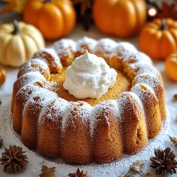 - 1 cup cream cheese, softened - 1/2 cup unsalted butter, softened - 1 1/2 cups granulated sugar - 3 large eggs - 1 cup canned pumpkin puree - 2 teaspoons vanilla extract - 2 cups all-purpose flour - 1 teaspoon baking powder - 1/2 teaspoon baking soda - 1/2 teaspoon salt - 1 teaspoon ground cinnamon - 1/2 teaspoon ground nutmeg - 1/4 teaspoon ground ginger This cake shines with its main ingredients. Cream cheese and butter give it a rich base. The pumpkin puree adds moisture and flavor. The eggs help bind it all together. Granulated sugar sweetens the mix, creating a delightful taste. Spices like cinnamon and nutmeg bring warmth and depth to every bite. - Powdered sugar for dusting - Whipped cream for topping - Tiny pumpkin decorations for a festive look Garnishing your cake makes it even more special. A dusting of powdered sugar looks nice. A dollop of whipped cream adds creaminess. Tiny pumpkin decorations can give it a fun touch for fall. - Cream cheese: Use mascarpone for a lighter taste. - Unsalted butter: Coconut oil works as a dairy-free option. - Granulated sugar: Try brown sugar for a hint of caramel flavor. - Pumpkin puree: Substitute with butternut squash for a different twist. If you need to swap ingredients, many options work well. Mascarpone can replace cream cheese for a soft texture. Coconut oil helps if you avoid dairy. Brown sugar adds a deep flavor. Butternut squash can give a fresh take on the pumpkin taste. Start by gathering all your ingredients. You will need: - 1 cup cream cheese, softened - 1/2 cup unsalted butter, softened - 1 1/2 cups granulated sugar - 3 large eggs - 1 cup canned pumpkin puree - 2 teaspoons vanilla extract - 2 cups all-purpose flour - 1 teaspoon baking powder - 1/2 teaspoon baking soda - 1/2 teaspoon salt - 1 teaspoon ground cinnamon - 1/2 teaspoon ground nutmeg - 1/4 teaspoon ground ginger Make sure your cream cheese and butter are soft. This helps them blend well. Grease and flour a 9x5-inch loaf pan. This step prevents sticking. In a large bowl, use an electric mixer to beat the cream cheese and butter. Mix until it is creamy and smooth. Gradually add the granulated sugar. Keep mixing until the mixture is light and fluffy. Add the eggs one by one. Mix well after each egg. Then stir in the pumpkin puree and vanilla extract. In a separate bowl, whisk the dry ingredients. Combine the flour, baking powder, baking soda, salt, cinnamon, nutmeg, and ginger. Gradually add the dry mix to the wet mix. Use low speed to mix until just combined. Be careful not to overmix, or your cake may be dense. Pour the batter into your prepared loaf pan. Smooth the top with a spatula. Place the pan in your preheated oven at 350°F (175°C). Bake for 60 to 70 minutes. Check if it’s done by inserting a toothpick in the center. If it comes out clean, your cake is ready. After baking, remove the pan from the oven. Let the cake cool in the pan for about 10 minutes. Then, transfer it to a wire rack to cool completely. Enjoy the warm, inviting scent of pumpkin and spices as it cools. To get a soft and moist cake, use room temperature cream cheese and butter. This helps them blend well. Mix until creamy, but be careful not to overmix the batter. This keeps the cake light. Make sure you add the eggs slowly, one at a time, and mix well after each egg. This builds a nice structure. One big mistake is overmixing the batter. This can make the cake tough. Another mistake is not measuring ingredients properly. Use a scale or measuring cups for accuracy. Also, avoid opening the oven door too soon. This can cause the cake to sink. Lastly, remember to let the cake cool in the pan for a short time before moving it. You will need a few key tools for this recipe. A good electric mixer is essential for mixing the batter. Have a 9x5-inch loaf pan ready, and grease it well. A whisk is handy for mixing the dry ingredients. Use a spatula to smooth the batter in the pan. Don't forget a toothpick to test if the cake is done. These tools will help you make the best pumpkin cream cheese pound cake! {{image_2}} You can play with flavors in this cake. For fall, try adding a little maple syrup. In winter, mix in some orange zest for a bright taste. For spring, use lemon zest and fresh herbs. Each season brings new options! To make this cake gluten-free, swap all-purpose flour for a gluten-free blend. Make sure the blend has a good mix of starches and flours. This keeps the texture nice and moist. Add a bit of xanthan gum if your blend needs it. Mix-ins add fun to your cake! Try adding chopped walnuts or pecans for crunch. For a sweet twist, fold in chocolate chips. Both options make the cake richer and more exciting. Just be sure to adjust baking time slightly if you add a lot. To keep your leftover pumpkin cream cheese pound cake fresh, wrap it tightly in plastic wrap. You can also place it in an airtight container. This helps keep it moist and tasty. Store the cake at room temperature for up to three days. If you want to keep it longer, consider freezing it. Freezing your pound cake is simple. First, let it cool completely. Then, wrap the cake in plastic wrap. After that, place it in a freezer-safe bag or container. This method prevents freezer burn. You can freeze the cake for up to three months. When you want to enjoy it, just take it out and let it thaw in the fridge. To reheat your pumpkin cream cheese pound cake, slice it into pieces. Place the slices in the microwave for about 10-15 seconds. Keep an eye on them to avoid overheating. You can also warm them in the oven at 350°F for about 5-10 minutes. This makes the cake soft and warm, just like fresh-baked! Yes, you can make this pound cake ahead of time. I suggest baking it a day or two before you plan to serve it. Once it cools, wrap it tightly in plastic wrap. This keeps it moist and fresh. You can also store it in the fridge for up to a week. To slice pound cake, use a sharp, serrated knife. Make sure the cake is fully cooled. Start at one end and cut straight down. Avoid using a sawing motion, as this can cause the cake to crumble. Cutting slowly gives you clean slices and keeps the shape. You can check if the pound cake is done by inserting a toothpick into the center. If it comes out clean, the cake is ready. If there is wet batter on the toothpick, it needs more time. You can also gently press the top; if it springs back, it's done. You now have all you need to make a delicious Pumpkin Cream Cheese Pound Cake. We covered the main ingredients and tasty variations. I shared step-by-step instructions for making the cake, along with tips for perfect results. Storing and reheating your cake can help it last longer. Remember, you can make this recipe your own with fun mix-ins. Enjoy baking and sharing this treat with others!