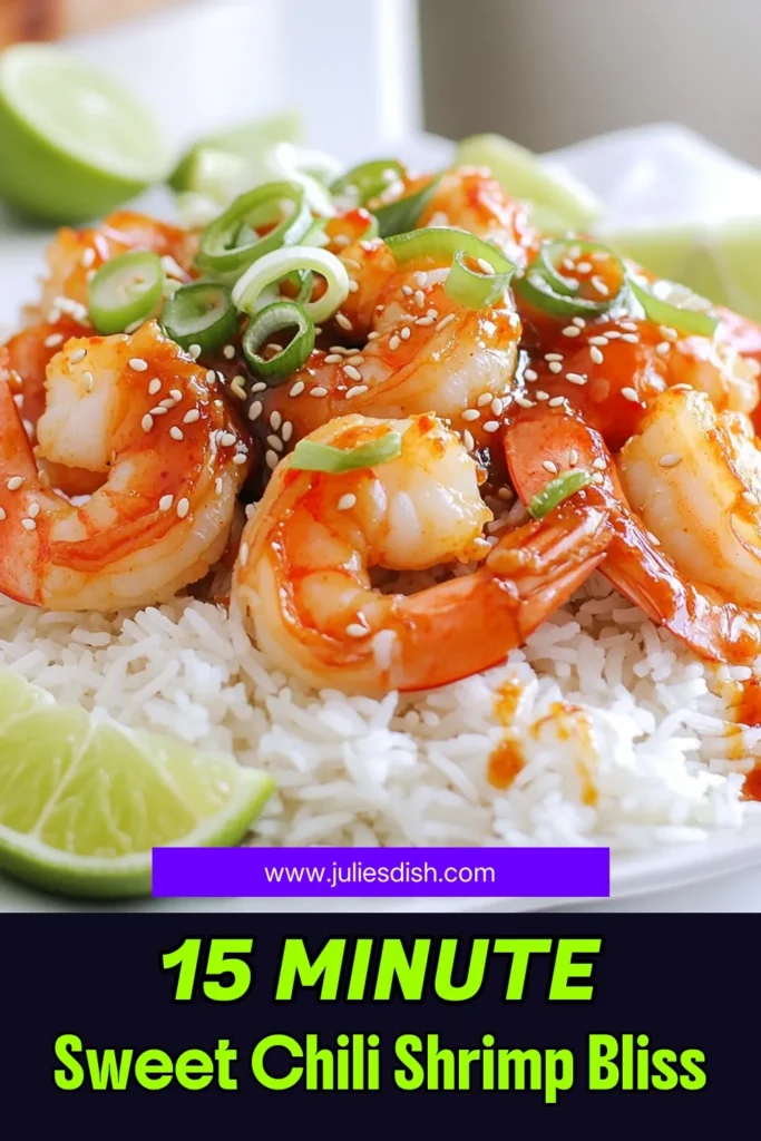 Whip up a delicious Minute Sweet Chili Shrimp in just 15 minutes! This easy recipe features juicy shrimp marinated in a tasty blend of sweet chili sauce, soy sauce, and ginger, served over fluffy jasmine rice. Perfect for a quick dinner or a flavorful weeknight meal, it's sure to impress your family and friends. Click through to explore this mouthwatering dish and get cooking today! #SweetChiliShrimp #QuickDinner #SeafoodLovers #EasyRecipes