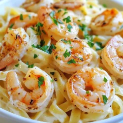 To make Cajun Shrimp Alfredo, you will need: - 8 ounces fettuccine pasta - 1 pound large shrimp, peeled and deveined - 2 tablespoons Cajun seasoning - 3 tablespoons olive oil - 4 cloves garlic, minced - 1 cup heavy cream - 1 cup Parmesan cheese, grated - Salt and pepper to taste - 2 tablespoons fresh parsley, chopped (for garnish) These amounts serve four people. Adjust the quantity if you have more guests. For example, use 16 ounces of pasta and 2 pounds of shrimp for eight servings. This way, you keep the flavors balanced. You can add more flavor by including: - Red pepper flakes for heat - Fresh lemon juice for brightness - Spinach for a healthy twist - Mushrooms for extra texture These extras can make your dish even more special. {{ingredient_image_1}} First, fill a large pot with water. Add some salt and bring it to a boil. Once boiling, add 8 ounces of fettuccine pasta. Cook it according to the package instructions until it's al dente. It usually takes about 8 to 10 minutes. Drain the pasta and set it aside. This will be the base for your creamy dish. Next, grab 1 pound of large shrimp. Peel and devein them if you haven’t done so. Place the shrimp in a bowl and sprinkle 2 tablespoons of Cajun seasoning on top. Toss the shrimp well until they are evenly coated. Heat 2 tablespoons of olive oil in a large skillet over medium-high heat. Once hot, add the seasoned shrimp. Cook them for 2-3 minutes on each side. You'll know they’re ready when they turn pink and opaque. Remove the shrimp from the skillet and set them aside. In the same skillet, add 1 tablespoon of olive oil. Then, toss in 4 cloves of minced garlic. Sauté the garlic for about 30 seconds, or until it smells great. Pour in 1 cup of heavy cream and bring it to a gentle simmer. Gradually whisk in 1 cup of grated Parmesan cheese. Keep whisking until the cheese melts and the sauce becomes creamy. Taste it and add salt and pepper as needed. Now, it’s time to mix everything. Add the drained fettuccine and the sautéed shrimp back into the skillet with the sauce. Toss everything gently until the pasta and shrimp are well-coated with the creamy Alfredo sauce. Make sure every bite has that rich flavor. Plate your Cajun Shrimp Alfredo and make it look nice. I like to garnish it with 2 tablespoons of chopped fresh parsley. This adds a nice pop of color and freshness. Serve it hot, and enjoy this tasty and creamy dish with friends or family! To make your sauce creamy, start with heavy cream. Heat it slowly to avoid boiling. When you add the Parmesan cheese, whisk it in gently. This helps it melt well. If the sauce is too thick, add a little pasta water. This adds flavor and keeps the sauce smooth. Fettuccine works best for this dish. Its wide shape holds the sauce nicely. You can also try linguine or tagliatelle if you want a change. Make sure to cook the pasta al dente. This means it should be firm. Overcooked pasta can turn mushy in the sauce. To spice up your dish, add more Cajun seasoning. Start with the amount in the recipe, then taste it. If you want it milder, use less seasoning or choose a low-heat blend. You can also add bell peppers for a sweet touch without heat. Adjusting spice levels can make this dish just right for you. Pro Tips Perfect Pasta: Always cook your pasta al dente to ensure it holds up in the sauce and doesn’t become mushy. Seasoning Matters: Adjust the amount of Cajun seasoning based on your spice preference. Start with less if you’re unsure! Fresh Ingredients: Use freshly grated Parmesan cheese for a richer flavor compared to pre-grated options. Garnishing Tips: Add a squeeze of lemon juice before serving for an extra layer of flavor that complements the dish. {{image_2}} You can swap some ingredients in Cajun Shrimp Alfredo for different flavors. Use whole wheat fettuccine for a healthier twist. You can also try using half-and-half instead of heavy cream. This will lighten the sauce but keep it creamy. If you want a bolder taste, add more Cajun seasoning. To make a vegetarian version, leave out the shrimp. Instead, use vegetables like bell peppers, zucchini, or mushrooms. Sauté the veggies in olive oil until tender. You can still use the same Alfredo sauce for a rich flavor. This gives you a creamy dish without meat. If you want to change the protein, try chicken or scallops. Season and cook them just like the shrimp. For a plant-based option, use tofu or tempeh. Cut them into bite-sized pieces, season, and sauté. These options give you tasty alternatives while keeping the dish flavorful. When you have Cajun Shrimp Alfredo left, store it right. First, let it cool to room temperature. Then, place it in an airtight container. This keeps the dish fresh. You can store it in the fridge for up to three days. If you want to keep it longer, freezing is a good option. To reheat your Cajun Shrimp Alfredo, use a skillet. Heat it on medium-low heat. Add a splash of milk or cream to keep it creamy. Stir often until it warms through. You can also use a microwave. Place it in a microwave-safe bowl, cover it, and heat for one minute. Stir, then heat for another minute if needed. Freezing Cajun Shrimp Alfredo is easy. Portion it into small containers. Make sure to leave some space at the top. This allows for expansion. Seal the containers well and label them. You can freeze it for up to two months. When ready to eat, thaw it in the fridge overnight before reheating. Cajun seasoning is a mix of spices. It often includes paprika, cayenne, garlic, and onion. This blend gives dishes a bold and spicy flavor. It brings warmth and depth to your Cajun shrimp Alfredo. You can buy it or make your own at home. Just mix equal parts of paprika, garlic powder, onion powder, and cayenne pepper. Adjust the heat based on your taste. Yes, you can use other pasta types. While fettuccine is great, penne or linguine works too. Choose a pasta that holds sauce well. This helps each bite to be tasty and satisfying. Cook the pasta according to package directions. Remember to drain it and toss it with the sauce right away. To make Cajun shrimp Alfredo healthier, you can make a few smart swaps. Use whole wheat pasta for more fiber. Consider using light cream or milk instead of heavy cream. This cuts down on fat and calories. You can also add more vegetables. Try bell peppers, spinach, or zucchini. They add color and nutrients without changing the flavor much. Cajun shrimp Alfredo pairs well with simple sides. A crisp green salad is a great choice. You can add a light vinaigrette for extra flavor. Garlic bread is also popular. It helps soak up the creamy sauce. For a heartier option, serve it with steamed broccoli or green beans. These veggies balance the richness of the dish. This blog post covered all you need for a great Cajun Shrimp Alfredo. We discussed essential ingredients, step-by-step cooking instructions, and tips for perfecting your dish. You learned about storage options and variations to fit your tastes. With this knowledge, you can enjoy a flavorful meal. Don't be afraid to try new ingredients or add a twist to make it your own. Remember, cooking should be fun, so get creative!