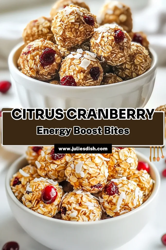 Discover the perfect healthy snack with these Orange Cranberry Energy Bites! These no-bake energy bites are packed with rolled oats and almond butter, making them a delicious and nutritious choice. With just a few minutes of prep, you can enjoy oat energy bites that are perfect for on-the-go snacking. Try this easy recipe for a satisfying boost! Save this healthy snack recipe for later! #EnergyBites #HealthySnacks #NoBakeRecipes #OatSnackIdeas