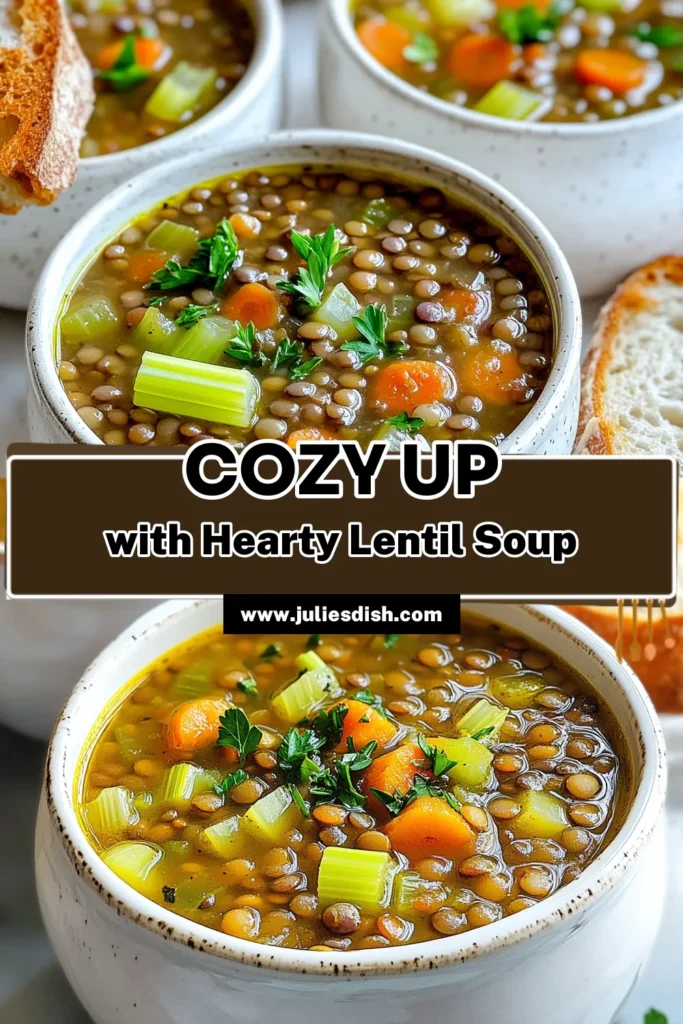 Warm up with this delicious Slow Cooker Hearty Lentil Soup that’s packed with flavor and nutrients! Perfect for chilly days, this easy recipe combines lentils, veggies, and spices for a comforting meal that simmers to perfection. Simply sauté your vegetables, add everything to your slow cooker, and relax while it cooks. A wholesome dish that serves six and is great for meal prep! Click to explore the full recipe now! #LentilSoup #SlowCookerRecipes #HealthyEating #ComfortFood