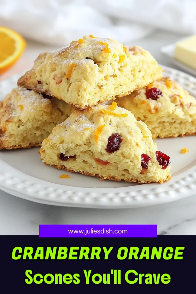 Indulge in these delightful cranberry orange scones, the perfect breakfast scone recipe for a cozy morning. These easy scones with cranberries are made with fresh orange zest, bringing a burst of citrus flavor to your table. Enjoy homemade cranberry scones that are simple to prepare and packed with goodness. Bake a batch today and brighten your breakfast! Don't forget to save this recipe! #CranberryOrangeScones #BreakfastSconeRecipe #EasyScones #HomemadeBaking