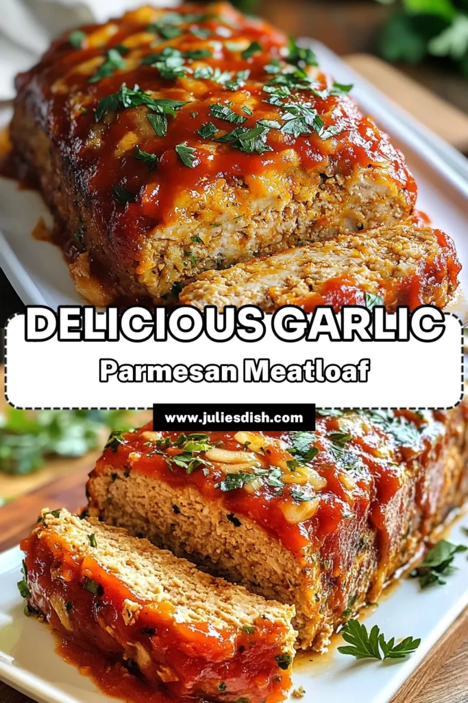 Looking for a delicious and healthy dinner? Try this Garlic Parmesan chicken meatloaf! This ground chicken meatloaf recipe combines lean protein with breadcrumbs and rich Parmesan for a flavorful twist. Top it with marinara sauce for an easy chicken meatloaf dinner that's sure to impress. Perfect for busy nights! Save this recipe for your next family meal. #HealthyEating #Meatloaf #FamilyDinner #ChickenRecipes