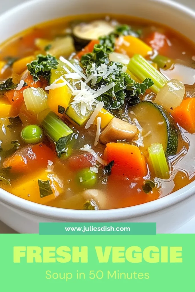 Discover the ultimate vegetable soup recipe with this Olive Garden Vegetable Soup Copycat! Packed with fresh veggies and made in a hearty, healthy vegetable broth soup, this homemade vegetable soup is perfect for any occasion. Enjoy the fresh garden soup that’s easy to make and full of flavor. Ready to warm up your kitchen? Try this comforting recipe today for a delightful meal. Save it for later! #VegetableSoup #HealthyEating #SoupRecipe #HomemadeSoup