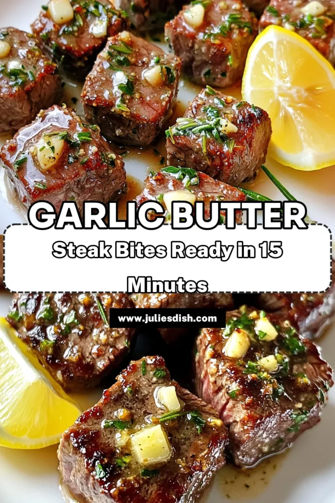 Indulge in these mouthwatering savory garlic butter steak bites that promise a flavor explosion! With tender sirloin cubes seared to perfection and tossed in a rich garlic butter sauce, this quick recipe is perfect for any occasion. Ready in just 15 minutes, it’s a must-try for steak lovers! Click to explore the full recipe and savor every bite! #GarlicButterSteak #SteakRecipes #QuickMeals #FoodieDelight