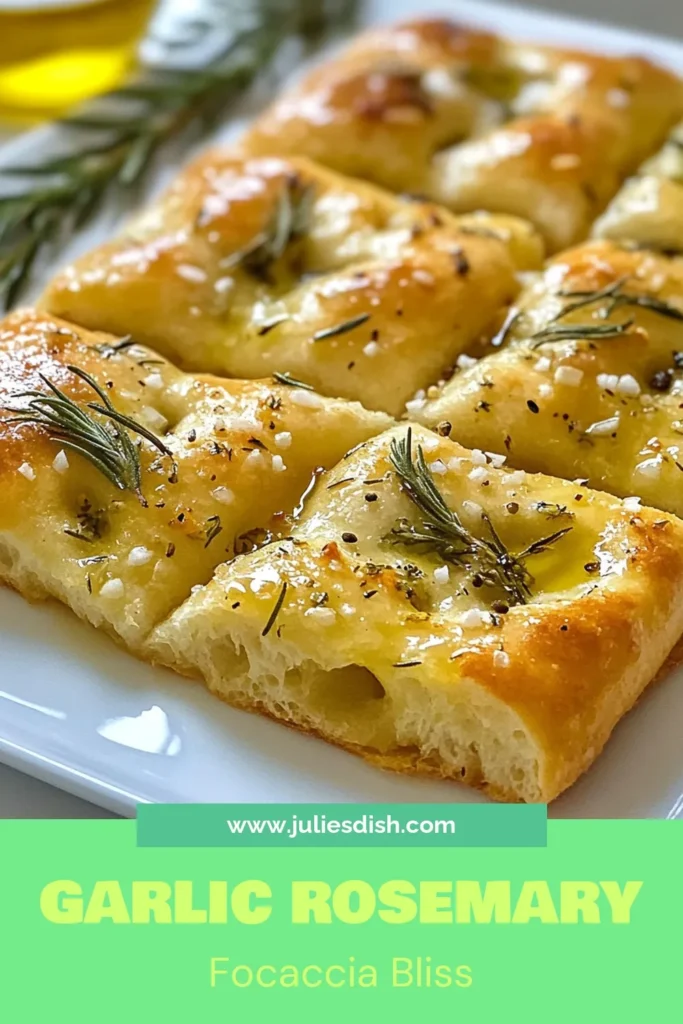 Discover the joy of baking with this delicious Garlic Rosemary Focaccia! This homemade focaccia recipe is perfect for beginners looking for easy garlic bread that bursts with flavor. With simple ingredients and a few steps, you can enjoy authentic Italian focaccia bread right from your oven. Don't miss out on this mouthwatering treat—save this recipe now to try baking focaccia at home! #FocacciaBread #EasyRecipes #BakingAtHome #ItalianCuisine