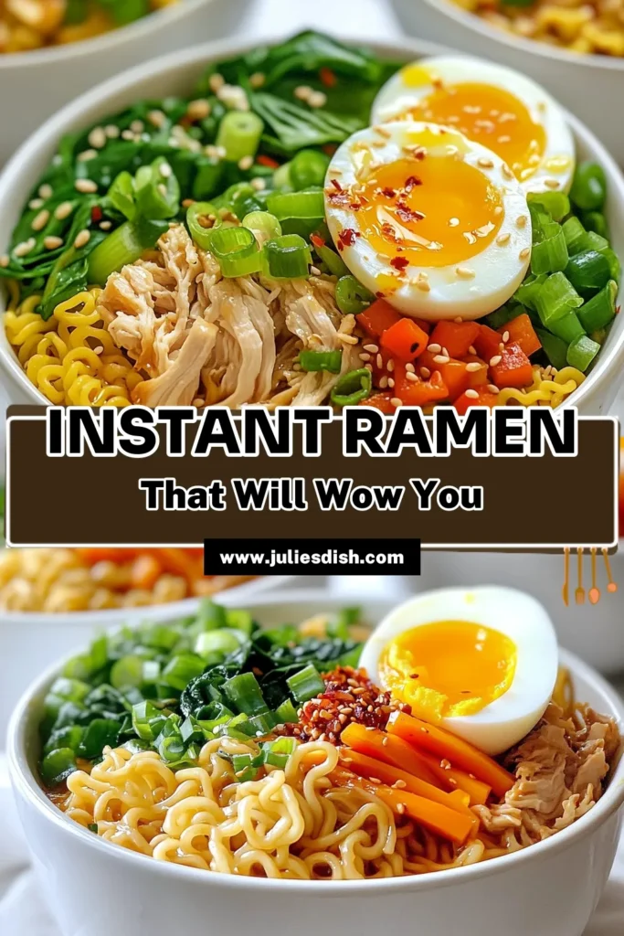 Discover the viral TikTok ramen recipe that transforms instant ramen noodles into a delicious homemade ramen dish! This easy ramen recipe takes just 15 minutes to prepare and is packed with flavor and customizable ingredients. Whip up a spicy ramen bowl with chicken, tofu, fresh veggies, and a kick of sriracha. Perfect for a quick lunch or dinner! Save this recipe for your next meal idea! #TikTokRamenRecipe #EasyRamenRecipe #SpicyRamenBowl #InstantRamenNoodles