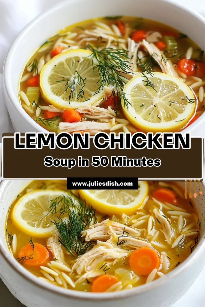 Discover the comforting flavors of Greek lemon chicken soup with this easy lemon chicken soup recipe. Loaded with tender chicken, orzo pasta, and zesty lemon, it’s a healthy Greek soup perfect for any meal. This Mediterranean chicken soup is not only delicious but also nutritious, making it ideal for family dinners. Satisfy your cravings and save this recipe for a delightful soup experience! #GreekLemonChickenSoup #LemonChickenSoupRecipe #OrzoChickenSoup #MediterraneanChickenSoup