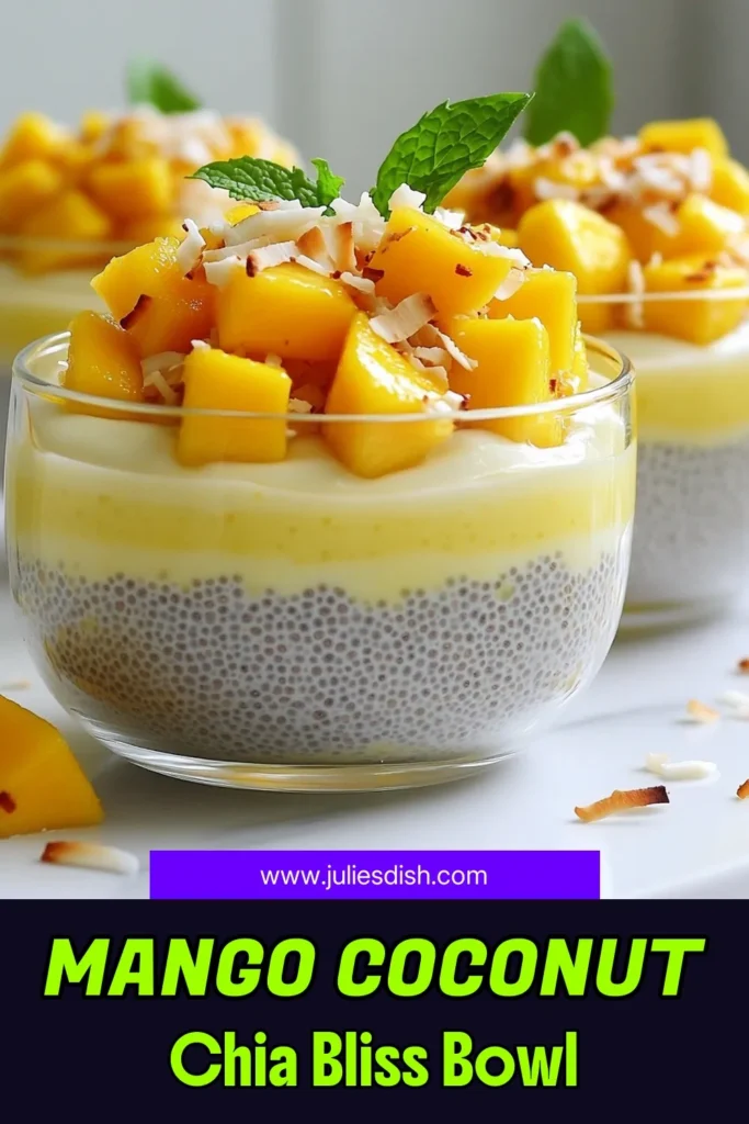 Indulge in this refreshing Mango Coconut Chia Pudding that's not only delicious but also super easy to make! With creamy coconut milk, sweet mango, and nutrient-packed chia seeds, this dessert is perfect for any occasion. Get ready to impress your friends and family with this delightful recipe. Click through to discover the full recipe and enjoy every spoonful of this tropical treat! #MangoCoconutChiaPudding #HealthyDessert #ChiaPudding #TropicalTreats