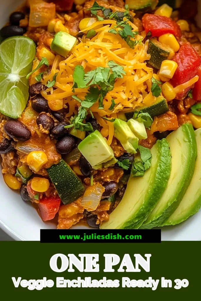 Get ready to indulge in a delicious vegetarian enchilada skillet that's perfect for busy weeknight dinners! This easy vegetarian recipe combines black bean enchiladas with fresh veggies in one-pan for a wholesome meal. Packed with flavor and ready in just 30 minutes, you’ll love how quick these skillet dinners vegetarian can be. Try this delightful dish today and enjoy the comforting taste of enchiladas without the hassle. Save this recipe for your next meal idea! #VegetarianEnchiladaSkillet #EasyVegetarianRecipes #OnePanVegetarianMeals #SkilletDinnersVegetarian