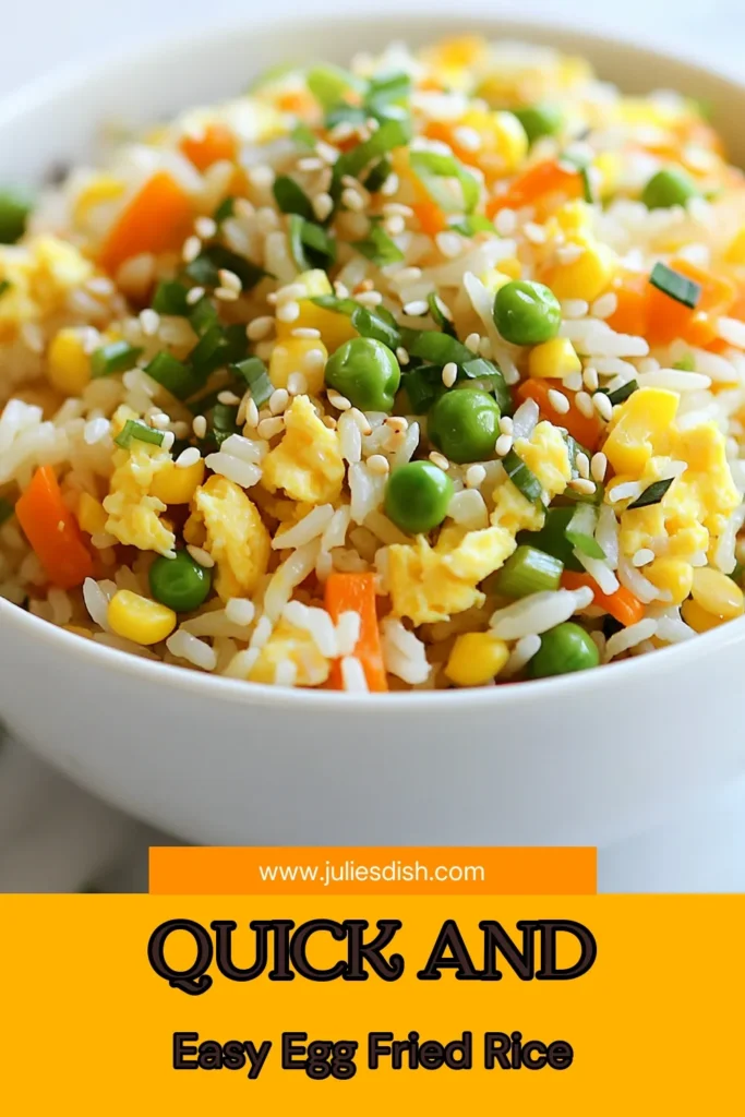 Looking for a quick fried rice solution? This Ten Minute Egg Fried Rice recipe is your go-to for easy weeknight dinners! Using day-old jasmine rice, this easy egg fried rice is packed with flavors from fresh veggies and eggs, all ready in just 10 minutes. Perfect for busy days, this dish is one of the best jasmine rice recipes you'll ever try. Save it for your next meal! #EggFriedRiceRecipe #QuickFriedRice #EasyEggFriedRice #10MinuteMeals