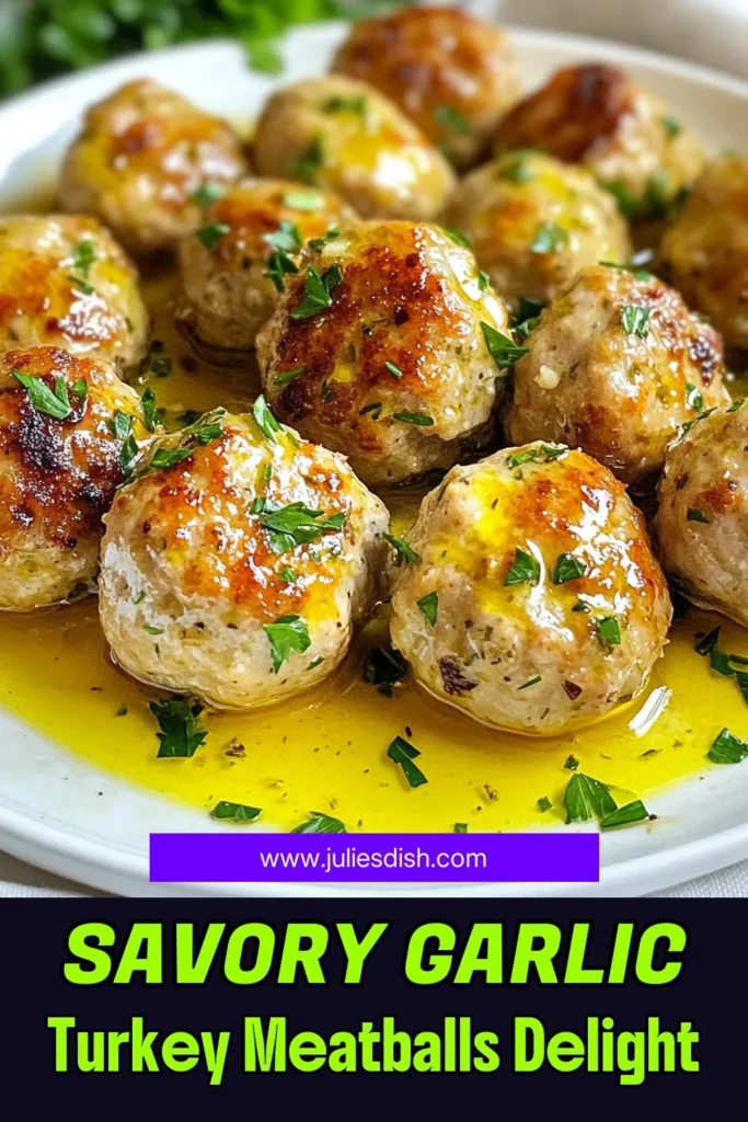 Discover the deliciousness of Garlic Herb Turkey Meatballs! This healthy turkey meatball recipe is perfect for busy weeknights, combining ground turkey with fresh herbs for easy turkey meatballs that everyone will love. Enjoy these gluten-free turkey meatballs served with pasta or as a tasty appetizer. Get the full recipe and elevate your mealtime with these flavorful bites. Save this for your next cooking adventure! #TurkeyMeatballs #HealthyRecipe #GlutenFree #EasyCooking