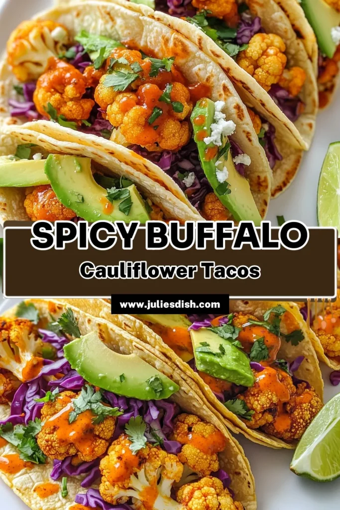 Try these delicious buffalo cauliflower tacos for a spicy twist on your favorite vegan taco recipes! Packed with flavor, these crispy cauliflower bites are perfect for healthy taco fillings and gluten-free taco options. Whether you're hosting a taco night or just craving something spicy, these buffalo cauliflower tacos will satisfy your taste buds. Save this recipe for your next meal! #BuffaloCauliflowerTacos #VeganTacoRecipes #HealthyTacos #GlutenFreeTacos