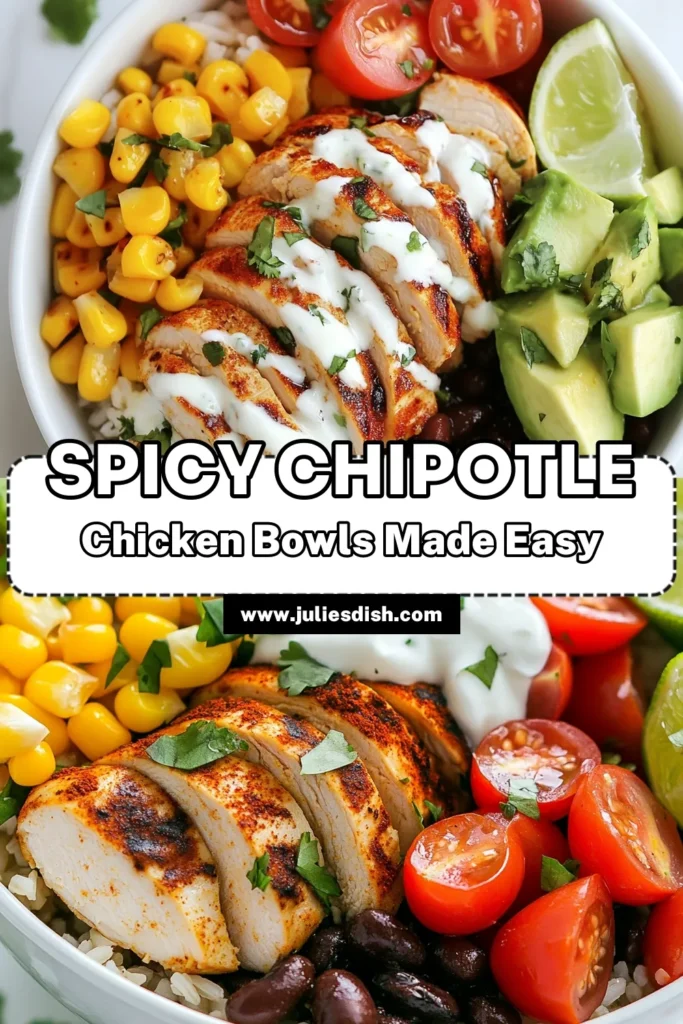 Discover the ultimate Chipotle chicken burrito bowls with this easy burrito bowl recipe perfect for meal prep! Packed with grilled chicken, brown rice, black beans, corn, and fresh toppings, this healthy Mexican bowl is a flavorful and nutritious choice for busy days. Ideal for family dinners or meal prep for the week ahead. Get ready to elevate your weeknight meals! Try this recipe and save it for later! #ChipotleChickenBurritoBowls #MealPrep #HealthyRecipes #BurritoBowl