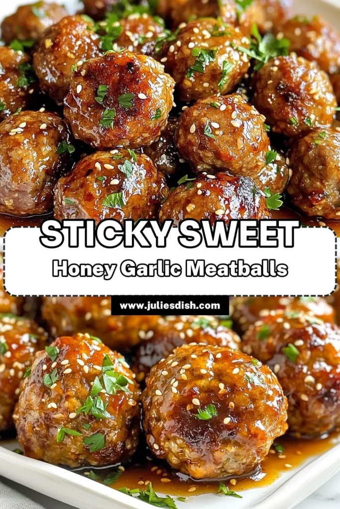 Looking for a delicious and healthy meal? Try these sticky honey garlic meatballs! This easy meatball recipe uses ground chicken to create juicy, flavorful meatballs coated in a mouthwatering honey garlic sauce. Perfect for a quick weeknight dinner or entertaining, this healthy meatball dinner is sure to impress. Don't miss out on this delightful dish – save it for later! #stickyhoneygarlicmeatballs #easymeatballrecipe #healthydinner #groundchickenmeatballs