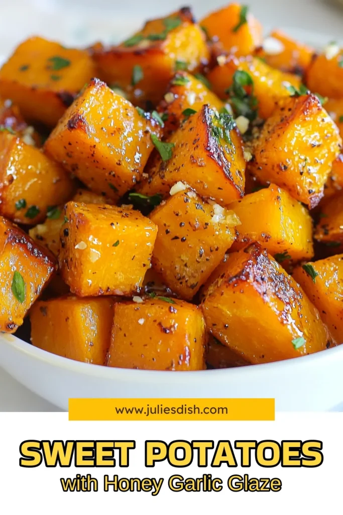 Discover the mouthwatering flavor of honey garlic sweet potatoes with this easy roasted sweet potatoes recipe. Perfect as a healthy sweet potato side, these honey garlic roasted sweet potatoes combine sweetness and savory goodness in every bite. Ideal for any meal or occasion, these simple and delicious easy sweet potato dishes are sure to impress. Save this recipe for a nutritious twist tonight! #HoneyGarlicRecipes #RoastedSweetPotatoes #HealthySides #SweetPotatoDishes