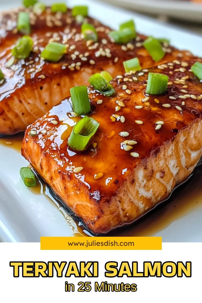 Discover the deliciousness of Air Fryer Teriyaki Salmon with this easy teriyaki salmon recipe. In just 25 minutes, you can enjoy a sweet savory salmon air fryer dish that is both healthy and packed with flavor. Perfect for a quick salmon dinner recipe, this meal features marinated salmon fillets cooked to perfection. Try it tonight and elevate your weeknight dinners! Save this recipe for later! #AirFryerRecipes #HealthyEating #SalmonRecipe #QuickDinners