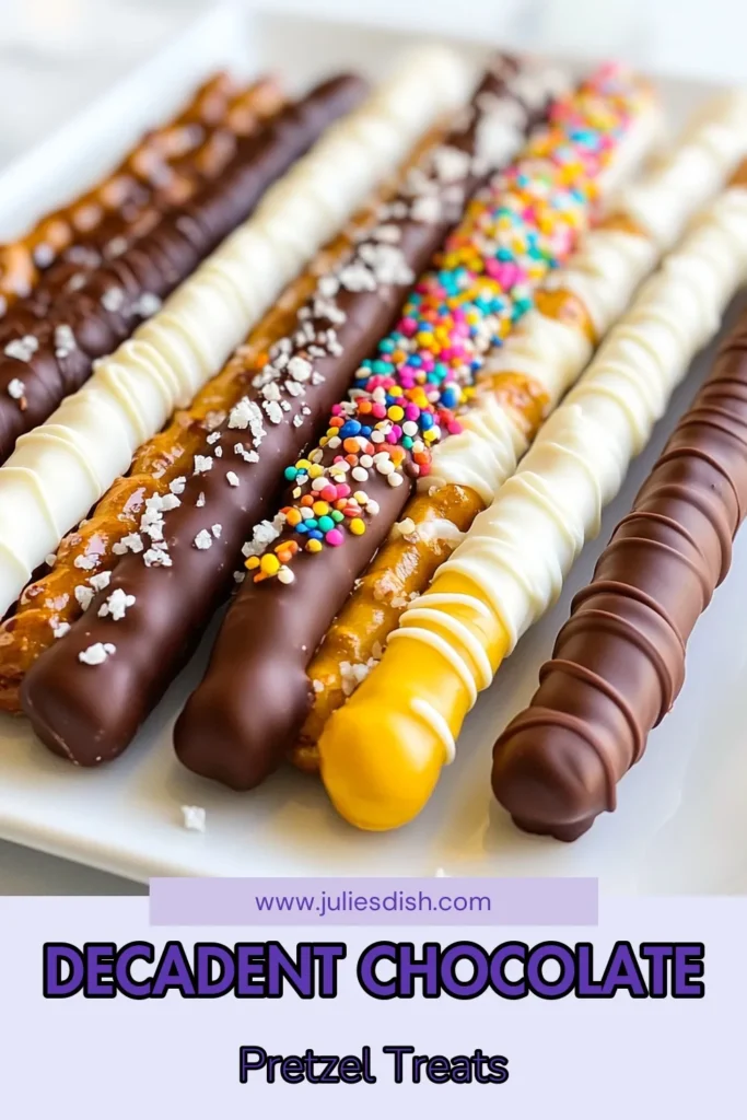 Indulge in these delicious chocolate dipped pretzel rods, the perfect treat for any occasion! Our easy pretzel rod recipe combines crunchy pretzels with rich, melted chocolate for a delightful snack. Customize your homemade chocolate pretzels with colorful sprinkles or crushed nuts for added flair. You’ll love these chocolate covered pretzels with sprinkles! Try making white chocolate pretzel rods too! Pin now for a tasty recipe! #ChocolateDippedPretzelRods #HomemadeTreats #EasyRecipes #SweetSnacks