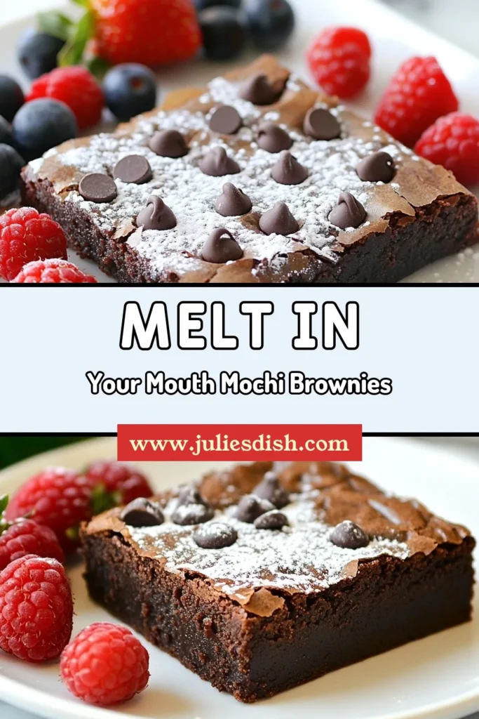 Indulge in these delightful mochi brownies with our easy mochi brownies recipe! These chewy mochi brownies are a unique twist on a classic dessert, perfect for those seeking a gluten-free brownie recipe. Made with glutinous rice flour and rich cocoa, this chocolate mochi dessert will satisfy your sweet tooth. Try this recipe today and impress your friends! Save for later! #MochiBrownies #GlutenFreeRecipes #ChocolateMochi #DessertIdeas
