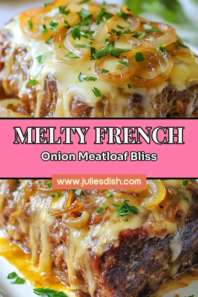 Indulge in the rich flavors of this French onion meatloaf, a savory meatloaf recipe that combines ground beef and turkey for a delightful twist. With caramelized onions and melted Gruyère cheese, this ground beef turkey meatloaf is guaranteed to impress. Perfect for family dinners or meal prep, it's a dish everyone will love! Try this recipe today and elevate your meatloaf game! Save this pin for later! #FrenchOnionMeatloaf #SavoryMeatloafRecipe #CaramelizedOnionMeatloaf #GruyereCheeseMeatloaf