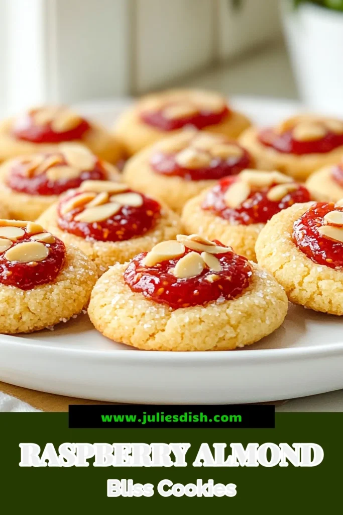 Indulge in the delightful flavors of Raspberry Almond Cookies with this easy Thumbprint cookie recipe. Made with almond flour, these tasty treats are filled with luscious raspberry jam, perfect for satisfying your sweet cravings. With simple steps and quick prep time, these almond flour cookies are a must-try for any dessert lover! Save this recipe and impress your friends with these delicious raspberry jam desserts. #RaspberryCookies #ThumbprintCookies #EasyCookieRecipes #DessertLovers
