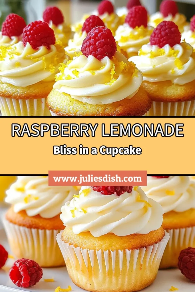 Delight in the summer with these irresistible Raspberry Lemonade Cupcakes! This easy lemon cupcake recipe combines zesty lemon with fresh raspberries for a perfect balance of flavors. They're ideal as a summer dessert recipe for gatherings or picnics. Follow this simple guide to create delicious fresh raspberry cupcakes that everyone will love. Don’t forget to save this recipe for your next baking adventure! #RaspberryLemonadeCupcakes #SummerDessertRecipes #EasyLemonCupcakes #LemonCupcakeRecipe
