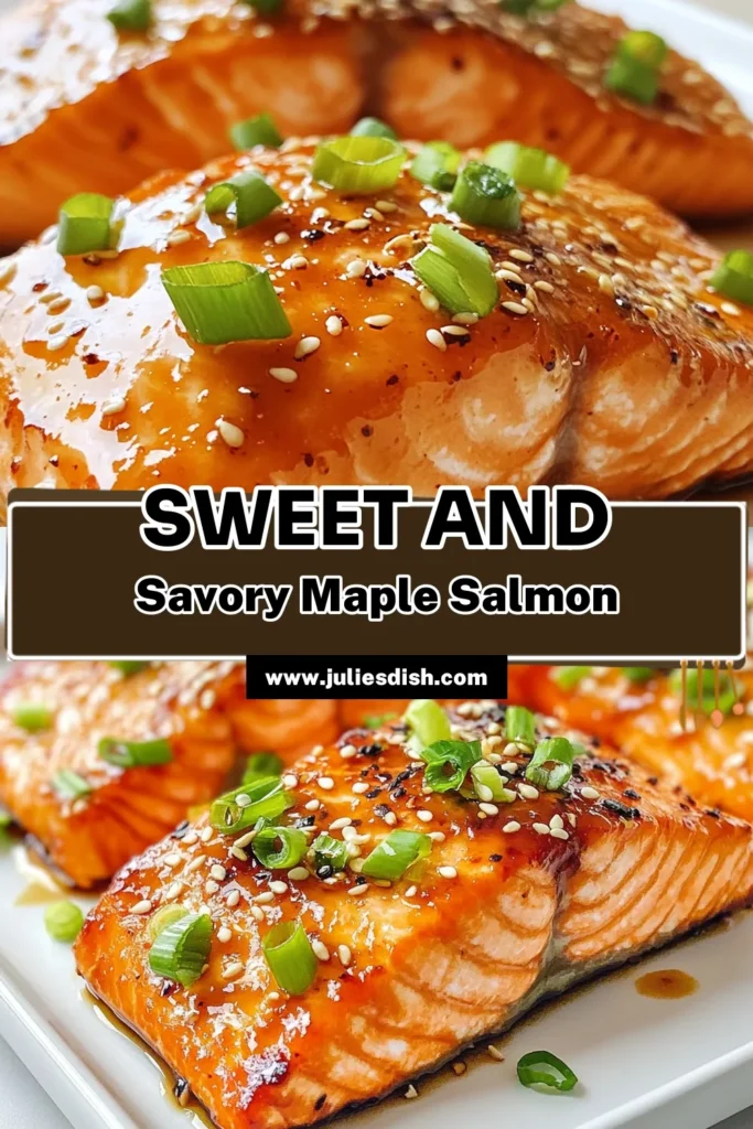 Looking for a delicious and healthy salmon dinner? Try this Maple Glazed Salmon recipe! It's an easy dinner option that combines baked salmon with maple syrup for a mouthwatering flavor. This gluten-free salmon dish is perfect for busy weeknights. With just a few ingredients and 25 minutes, you can whip up a nutritious meal that everyone will love. Save this recipe for your next dinner! #MapleGlazedSalmon #HealthyRecipes #EasyDinner #GlutenFreeCooking