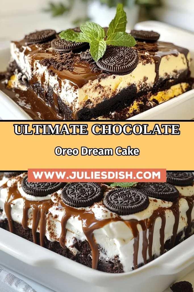 Indulge in this easy Chocolate Oreo Icebox Cake, an incredible no-bake chocolate cake that combines creamy layers of whipped goodness and crunchy Oreos. This layered Oreo dessert is perfect for any occasion and makes a delicious finale to any meal. With just a few simple ingredients, you can create a delightful chocolate dessert recipe that everyone will love. Save this easy chocolate cake recipe and impress your friends today! #OreoIceboxCake #NoBakeDessert #ChocolateDessertRecipes #EasyCakeRecipe